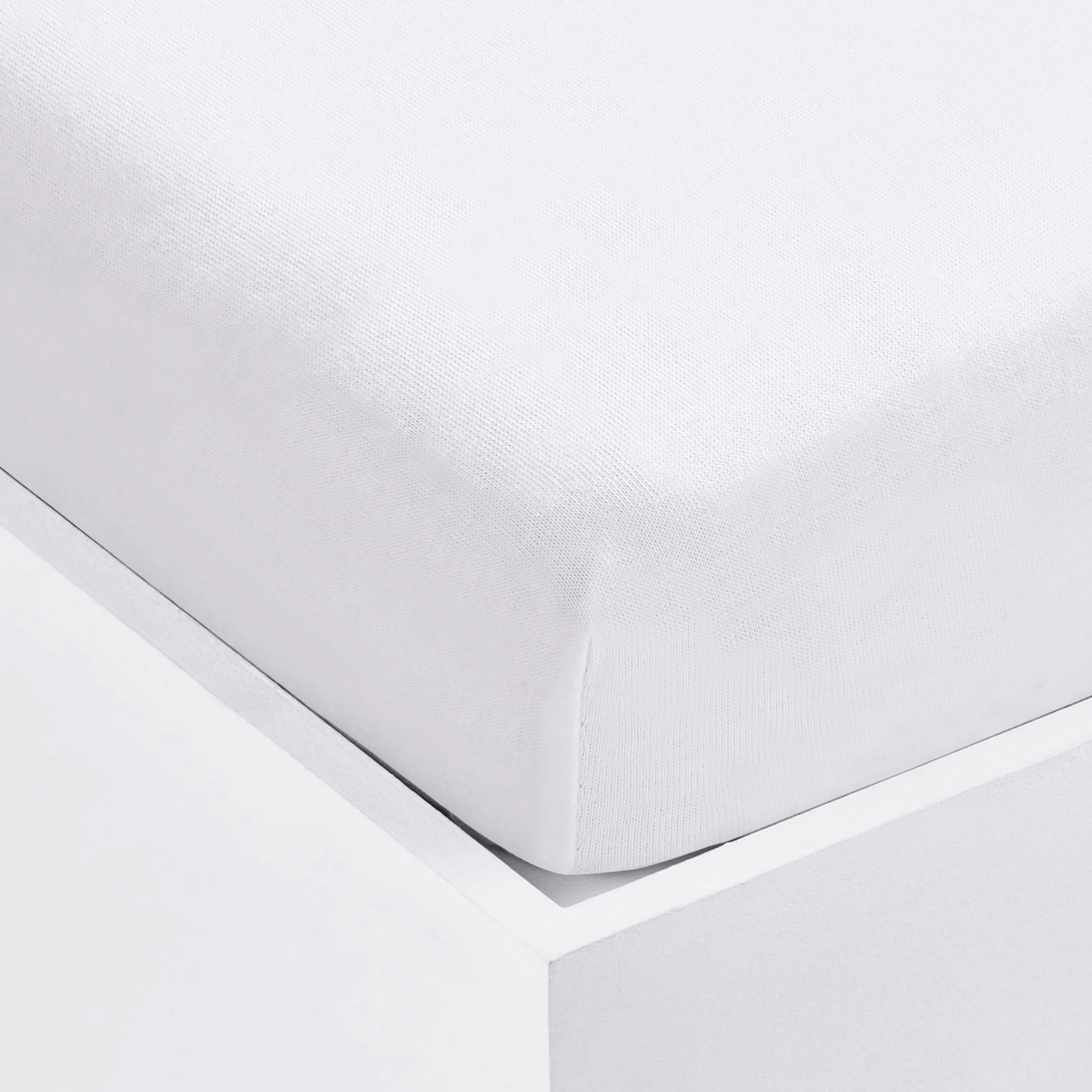 My Little World 2 Pack White Jersey Fitted Cot Sheets