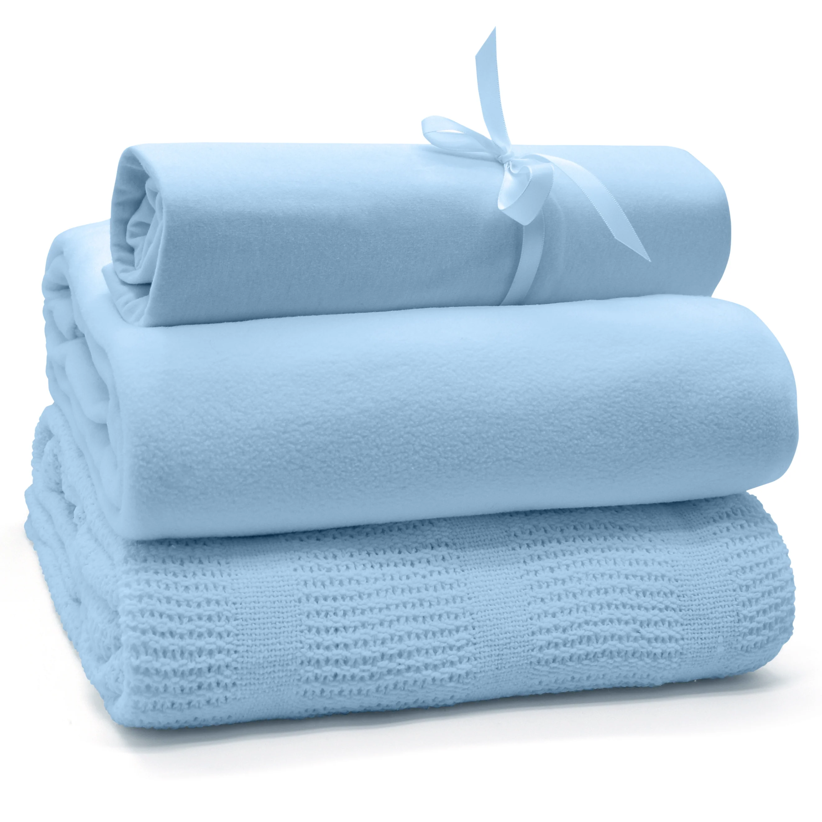My Little World Blue 3-Piece Cot Bed Starter Set