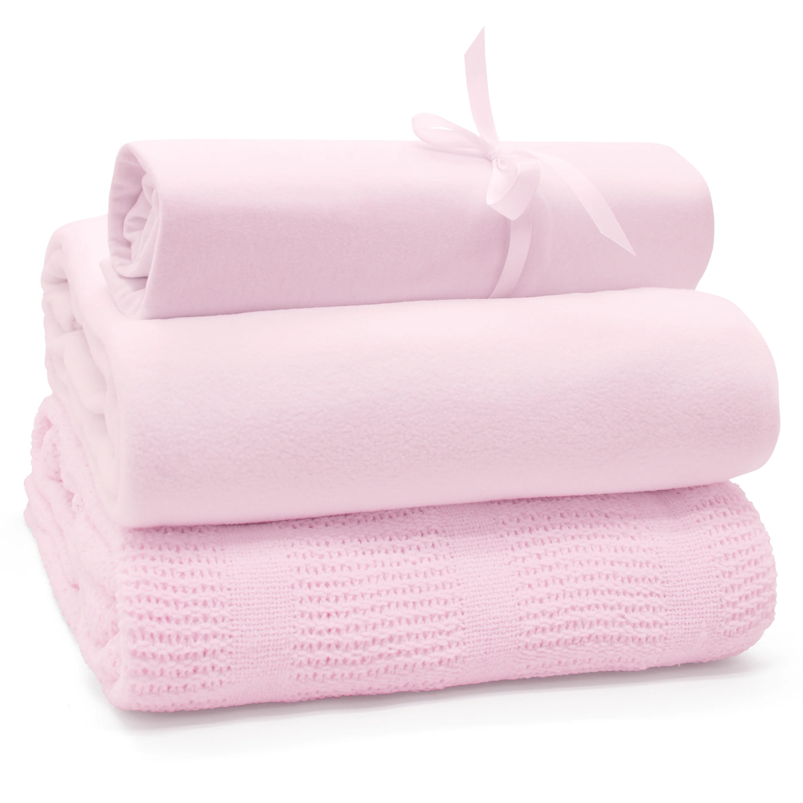 My Little World Pink 3-Piece Cot Bed Starter Set