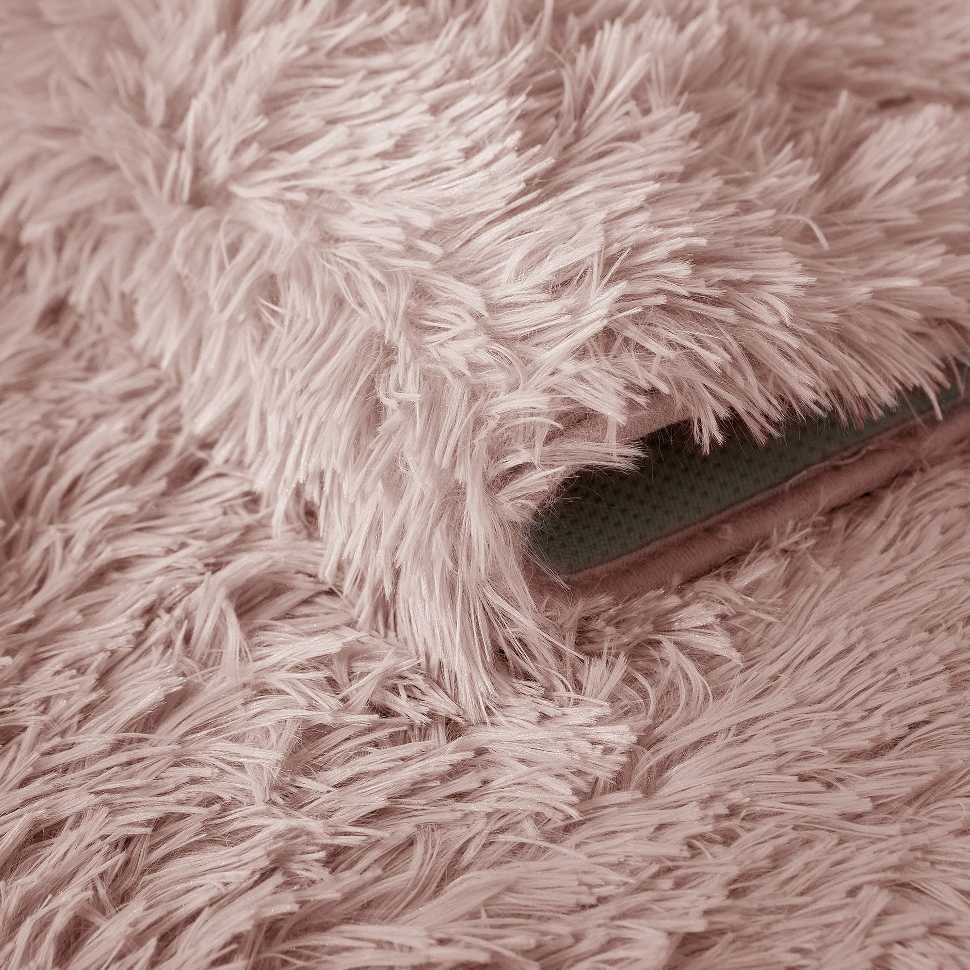 Home Republic Cream Shaggy Anti Slip Sponge Cushioned Area Rug - Image 3