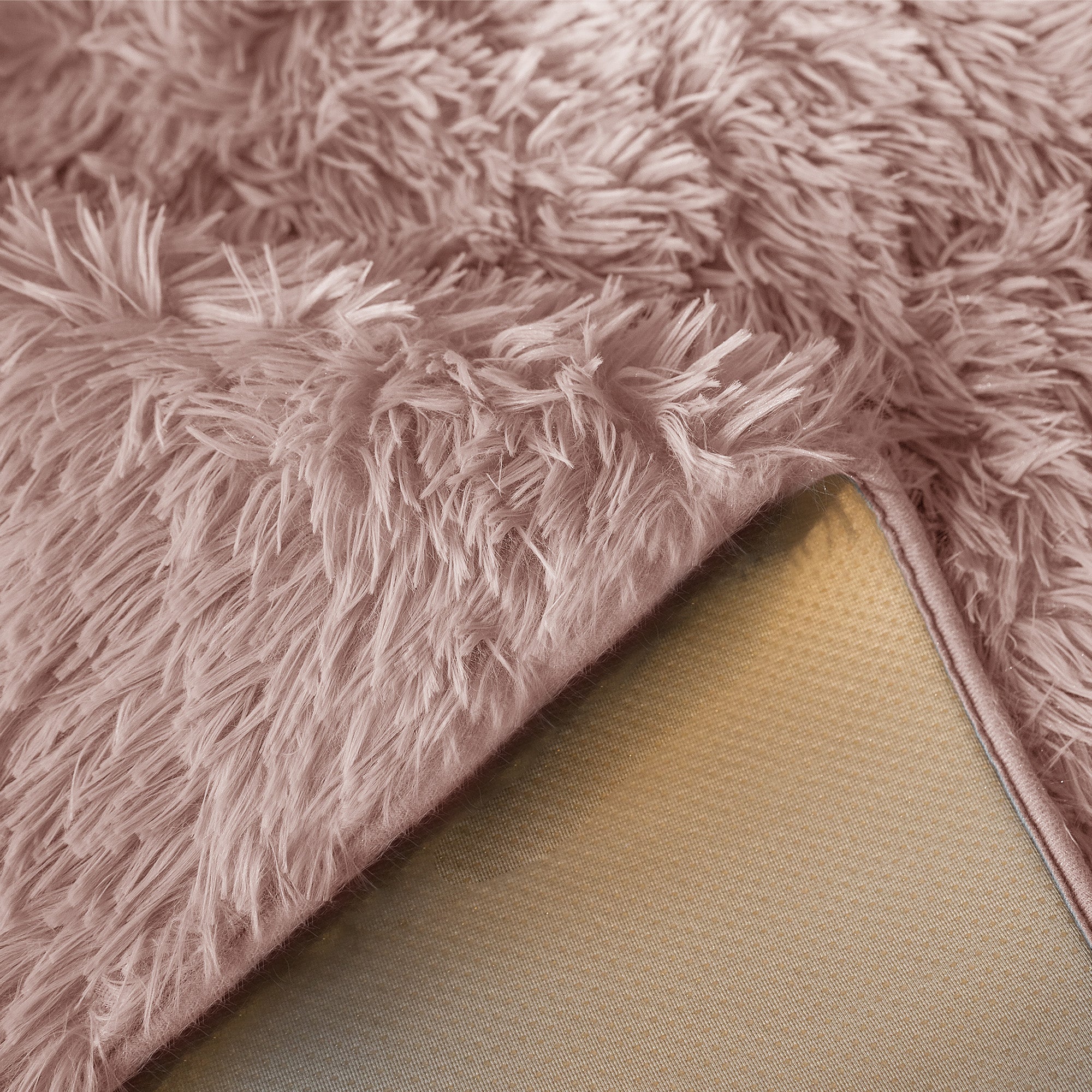 Home Republic Cream Shaggy Anti Slip Sponge Cushioned Area Rug - Image 4