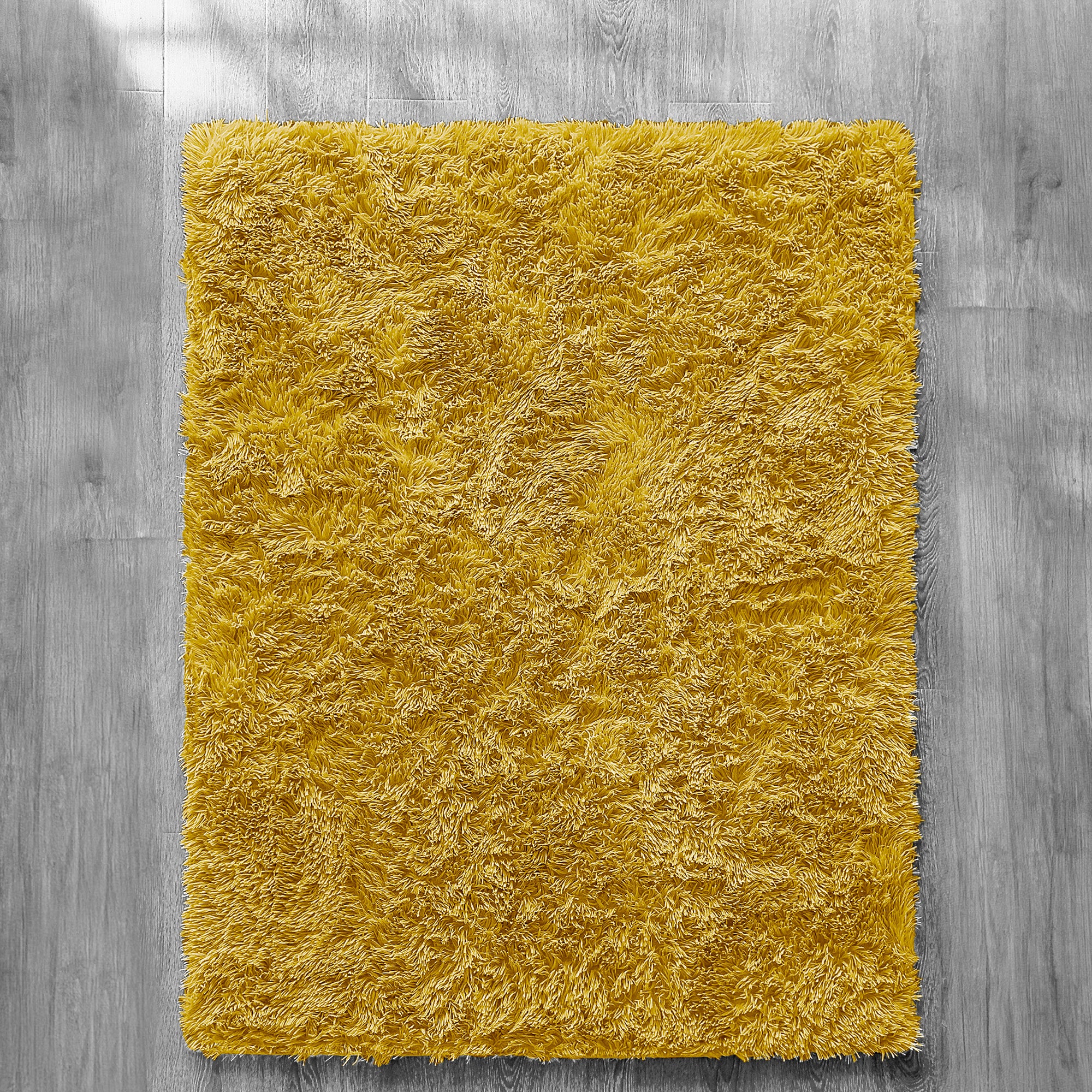 Home Republic Ochre Yellow Shaggy Anti Slip Sponge Cushioned Area Rug - Image 2