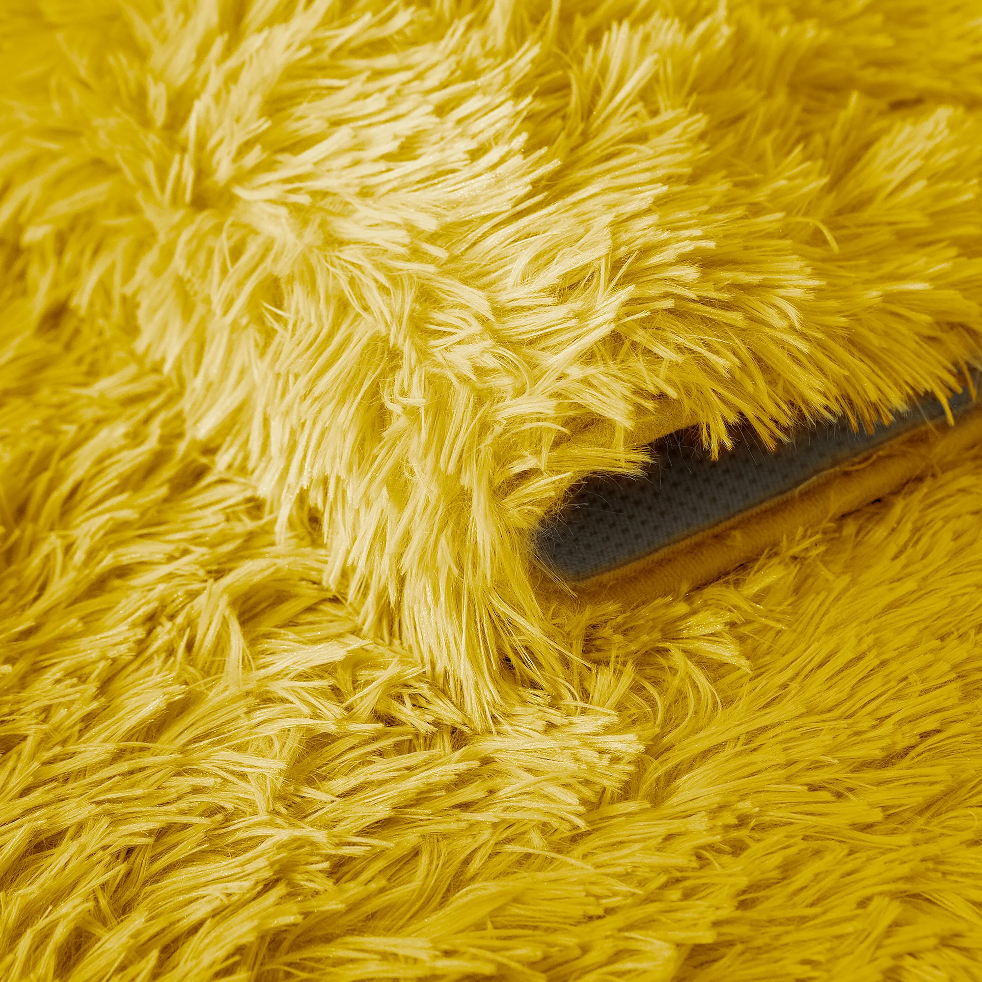 Home Republic Ochre Yellow Shaggy Anti Slip Sponge Cushioned Area Rug - Image 4
