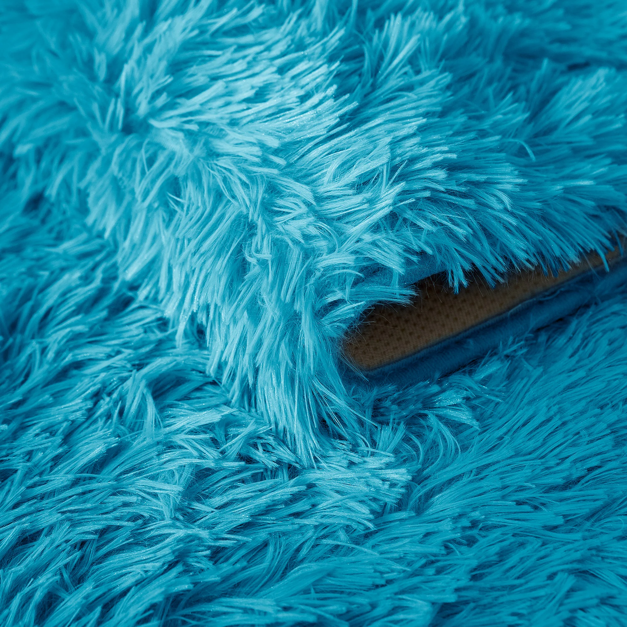 Home Republic Teal Shaggy Anti Slip Sponge Cushioned Area Rug - Image 3