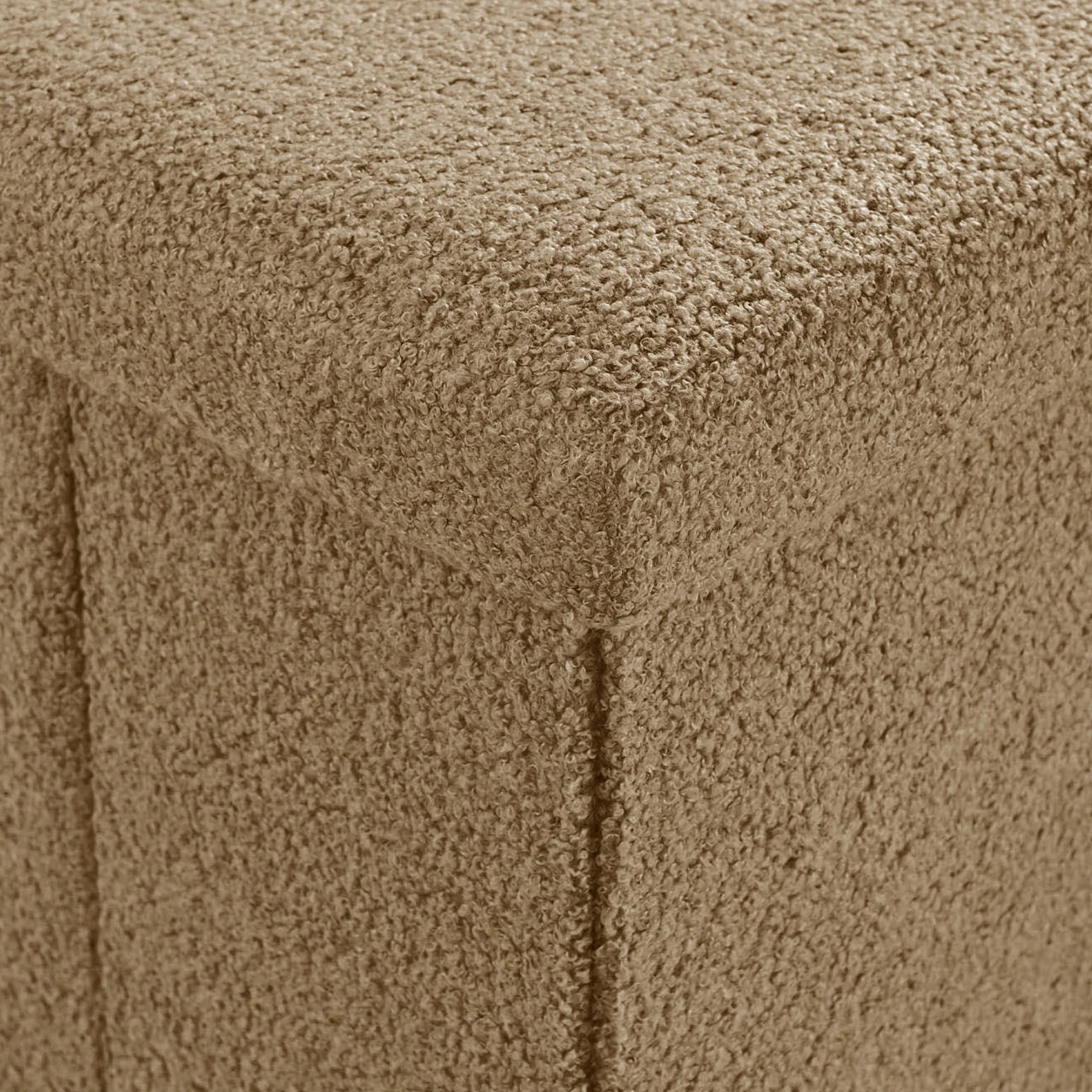 Home Republic Boucle Beige Foldable 2 Seater Storage Box - Image 3