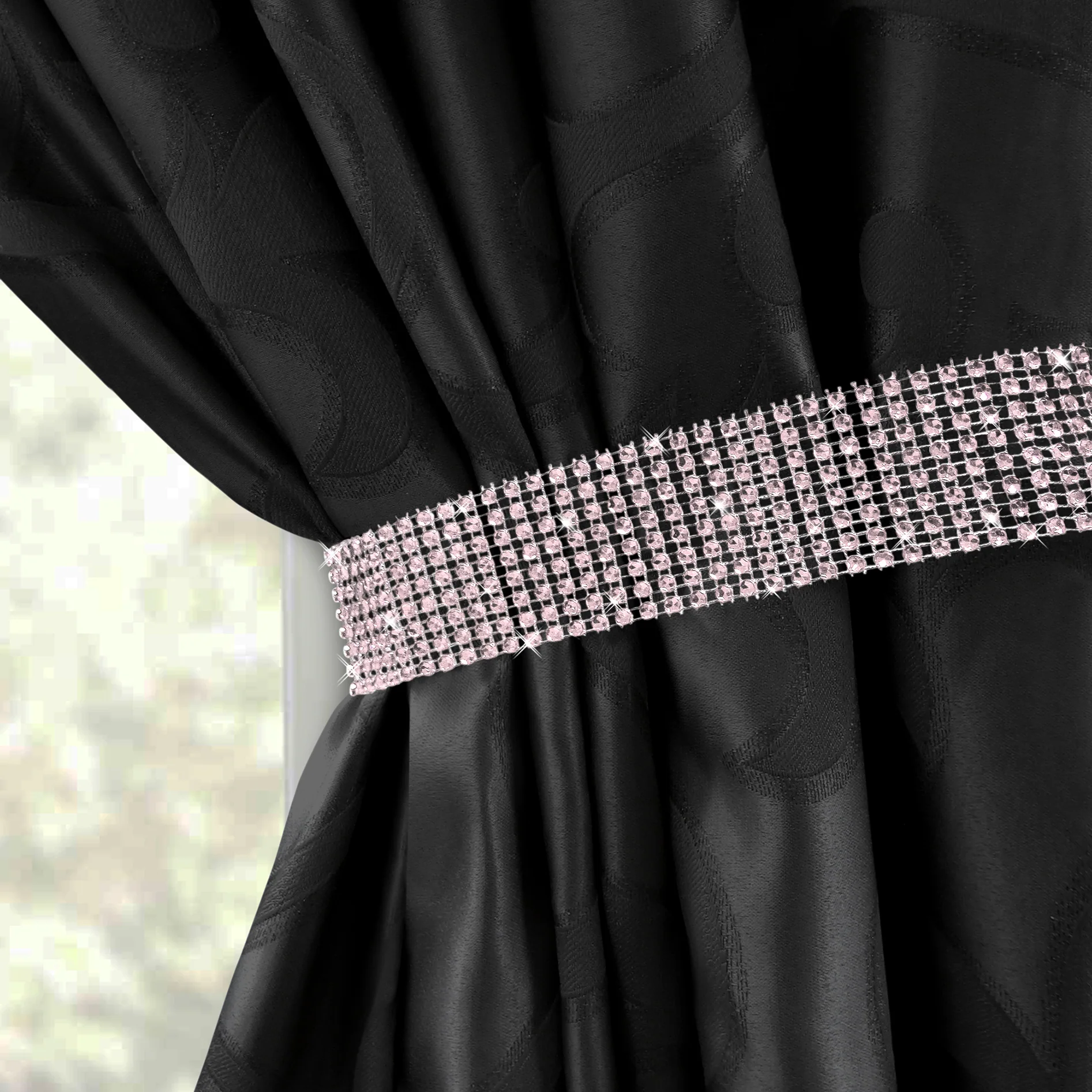Intimates Sparkle Diamante Strip Blush Pink Tieback