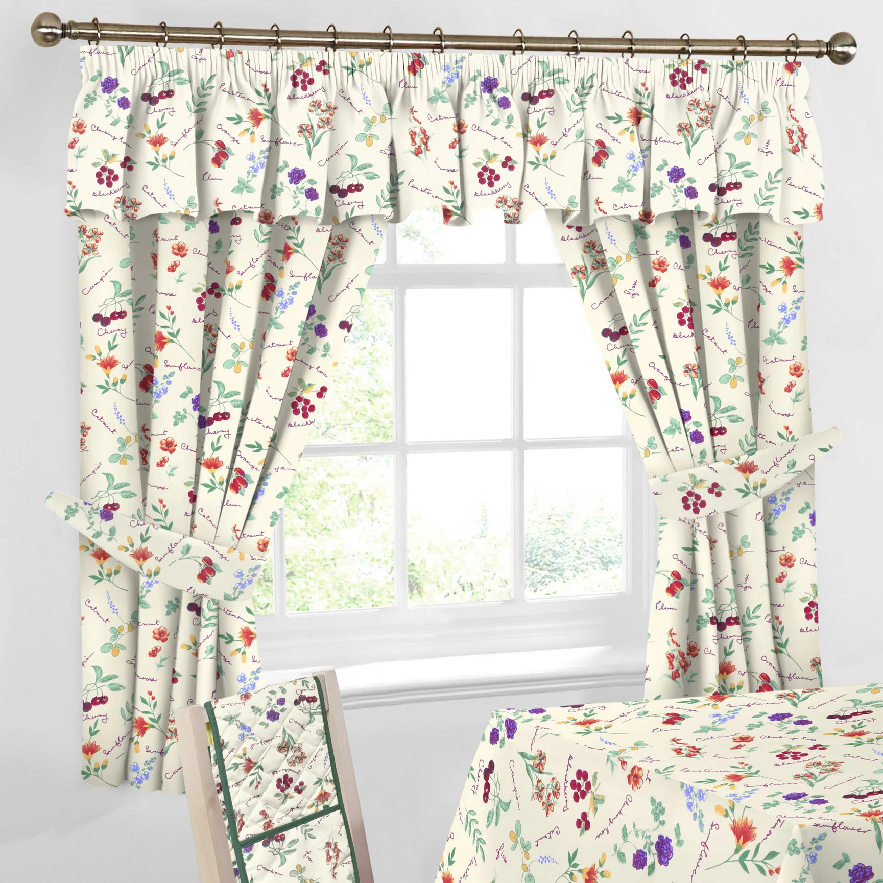 Kitchen Trends Fruits Kitchen Curtains
