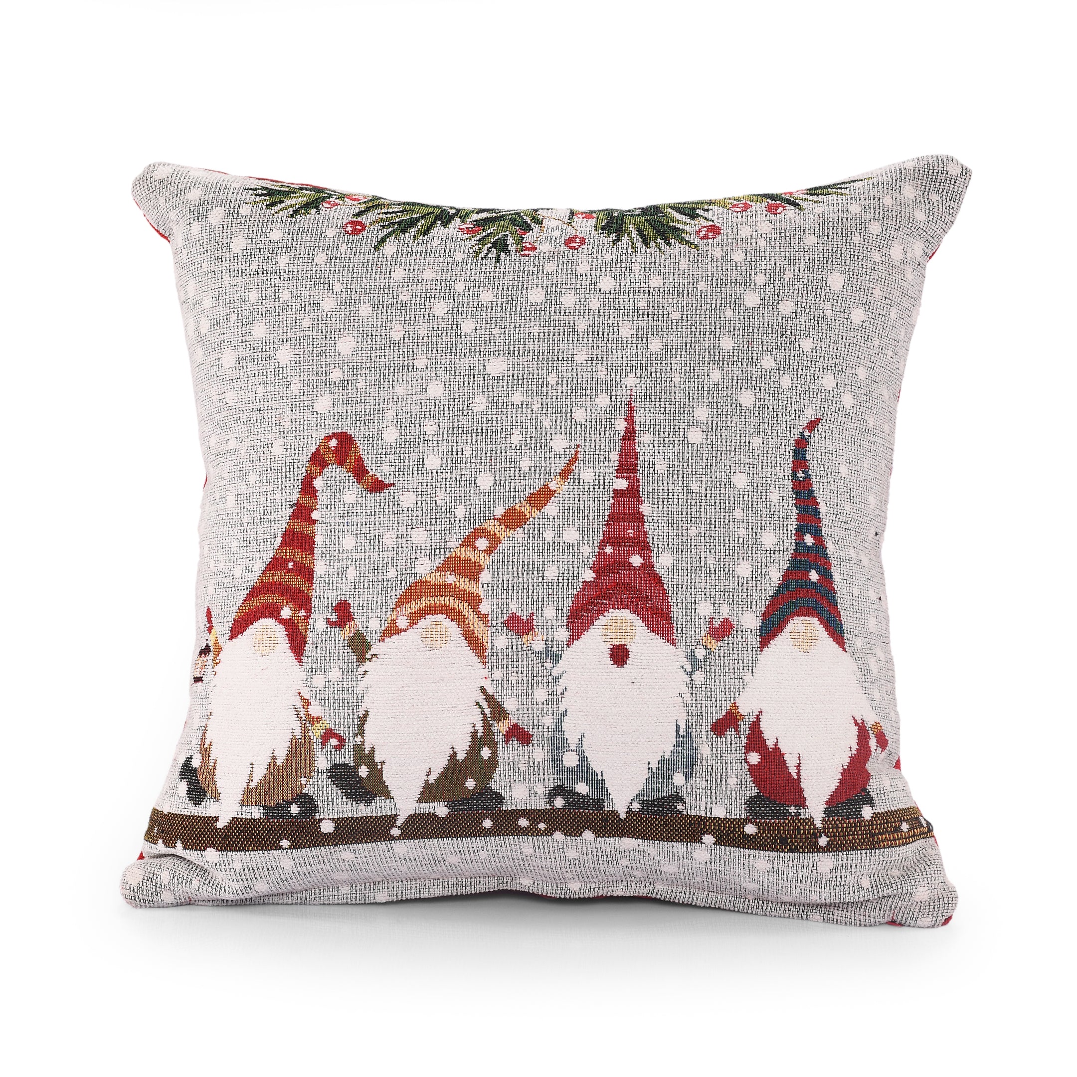 Velosso Gonks Multi Christmas Festive Chenille Filled Cushion