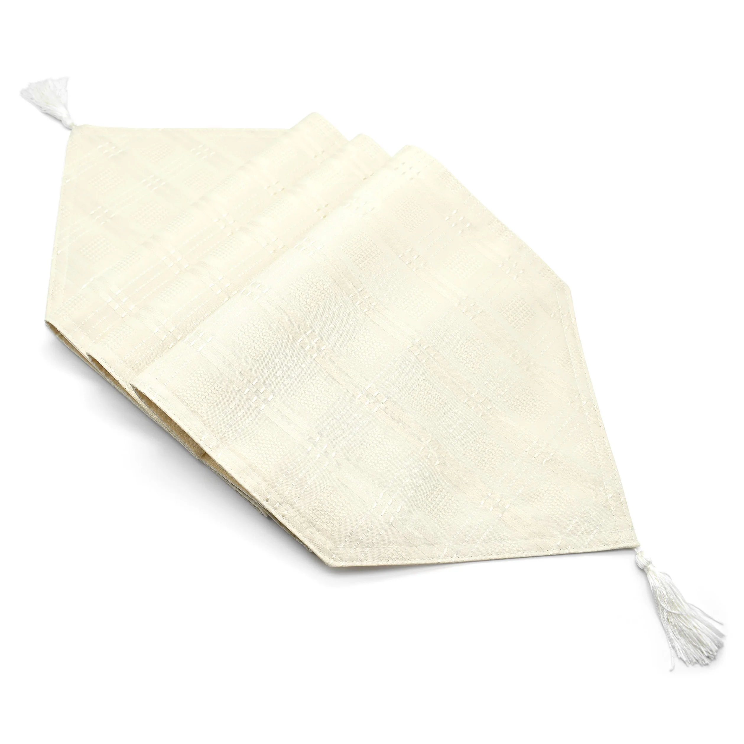 Kitchen Trends Hampton Luxury Jacquard Cream Table Runner