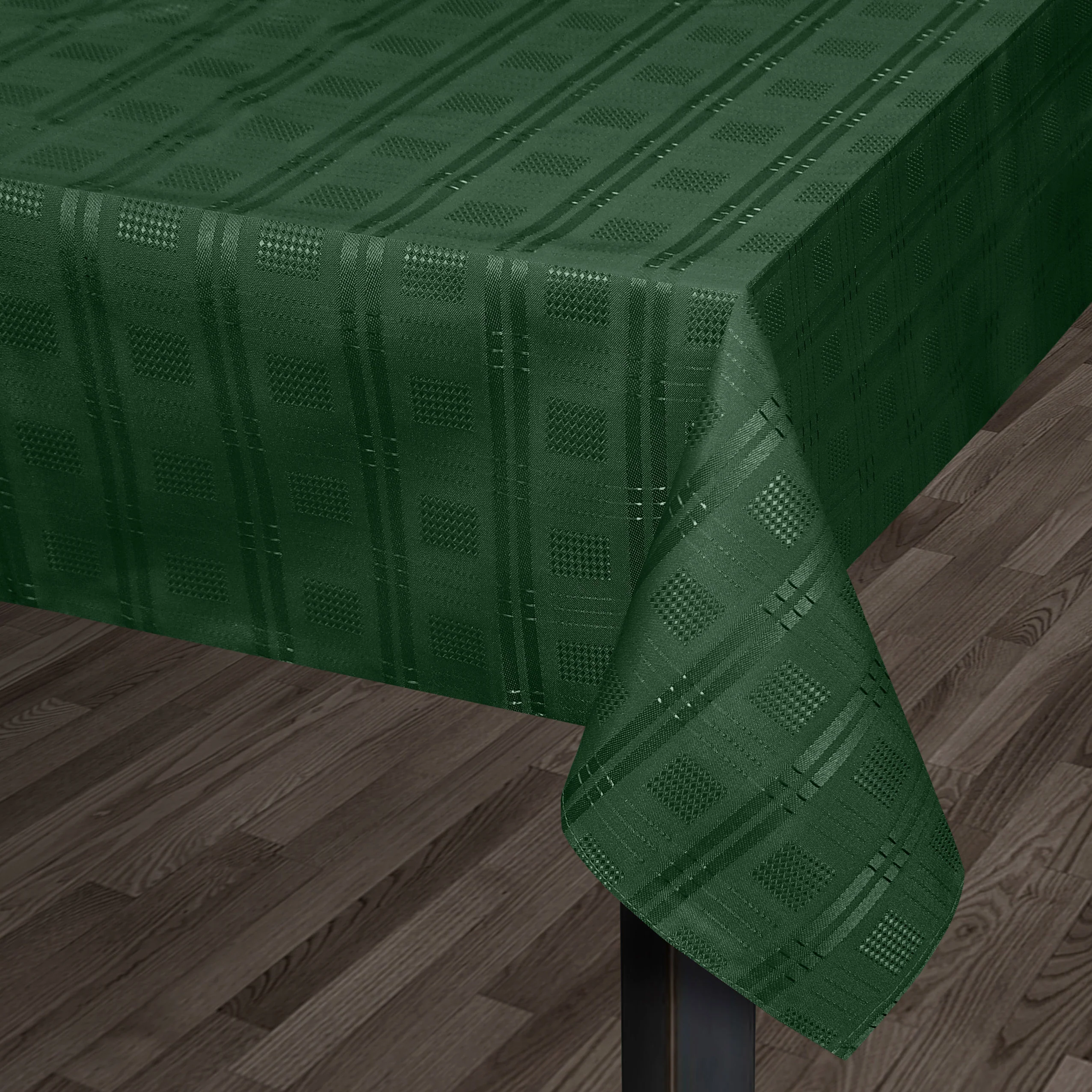 Kitchen Trends Hampton Luxury Jacquard Forest Green Tablecloth