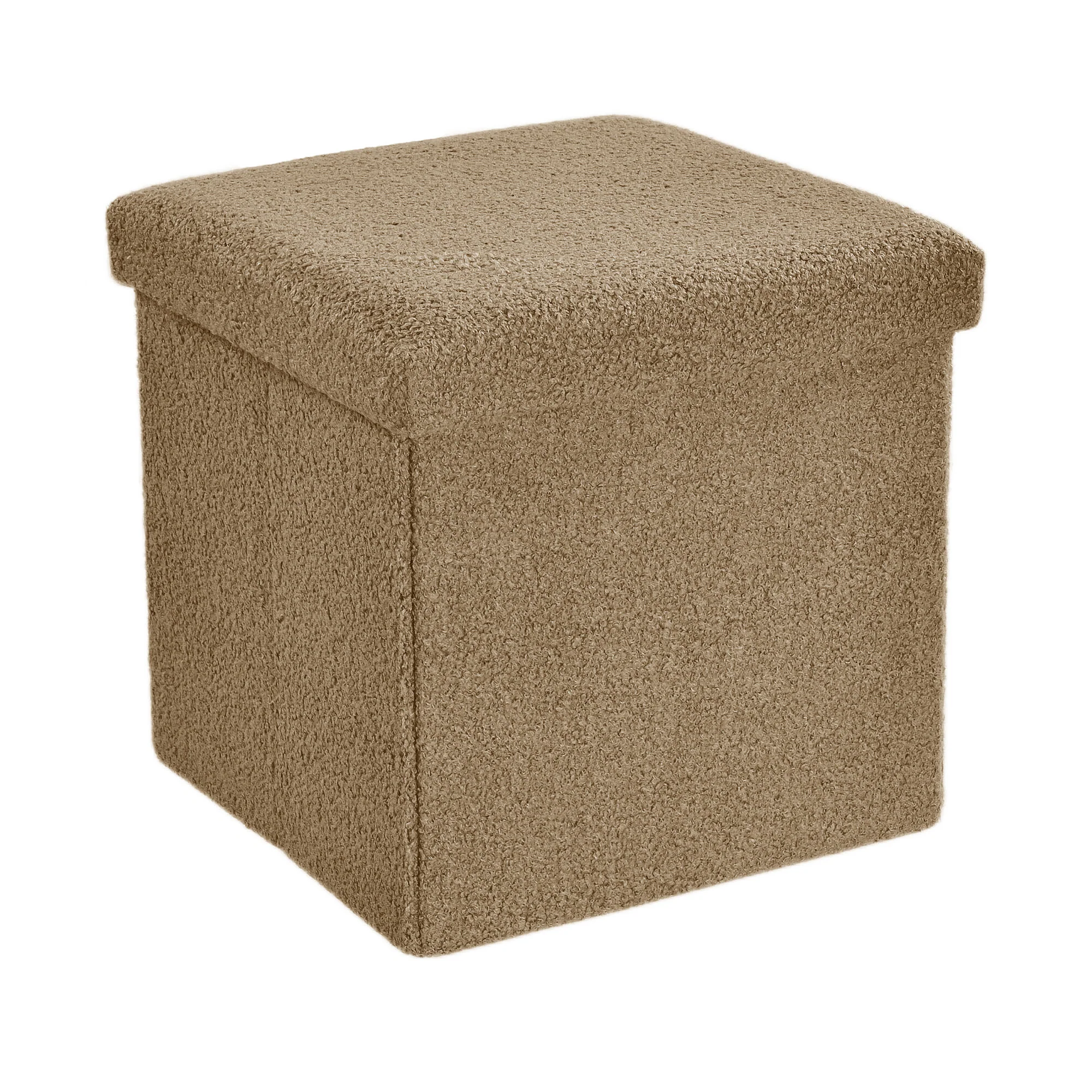 Home Republic Boucle Beige Foldable 1 Seater Storage Box - Image 3