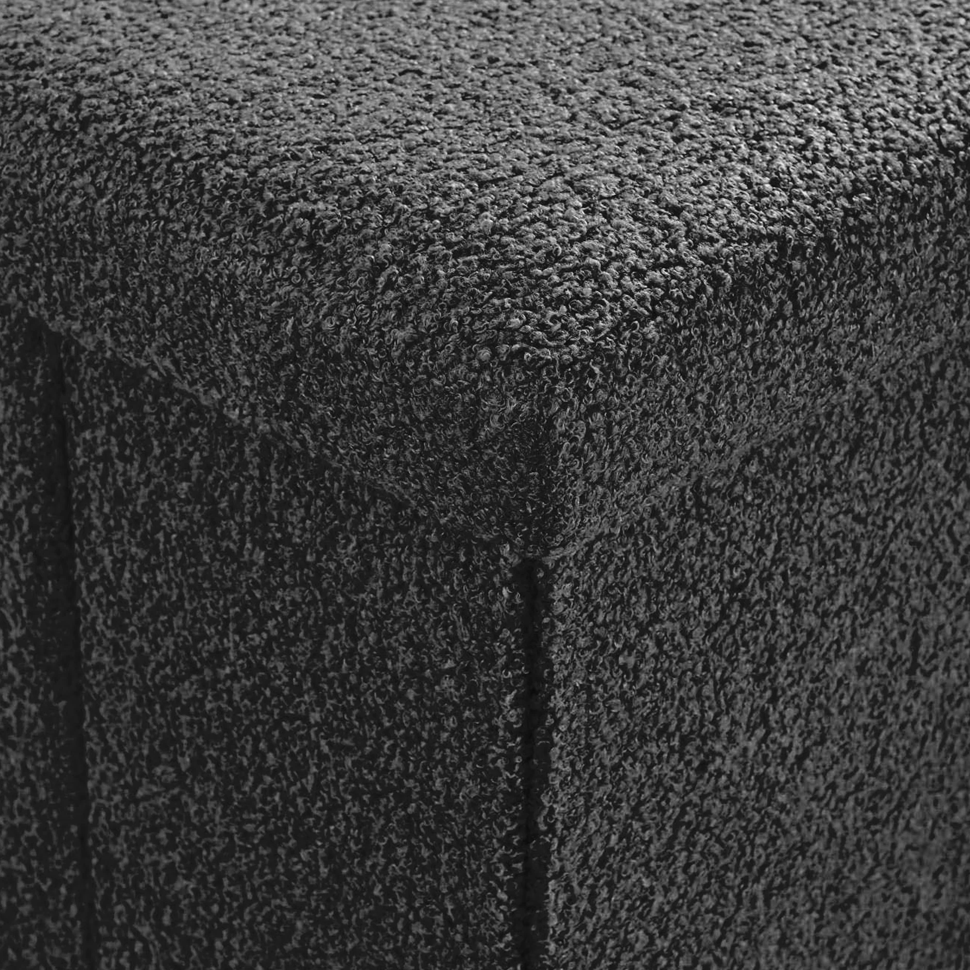 Home Republic Boucle Black Foldable 1 Seater Storage Box - Image 3