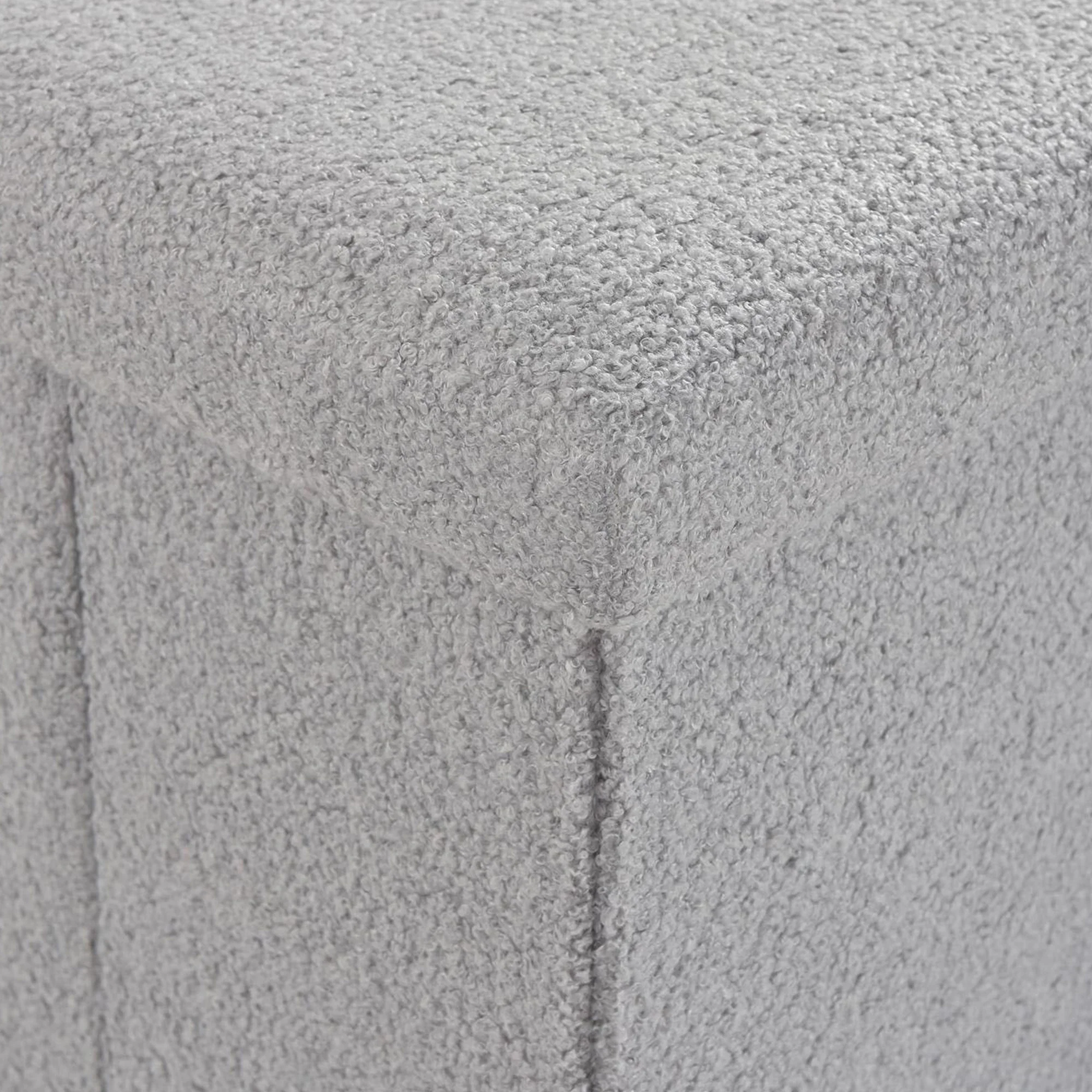 Home Republic Boucle Silver Foldable 2 Seater Storage Box - Image 3