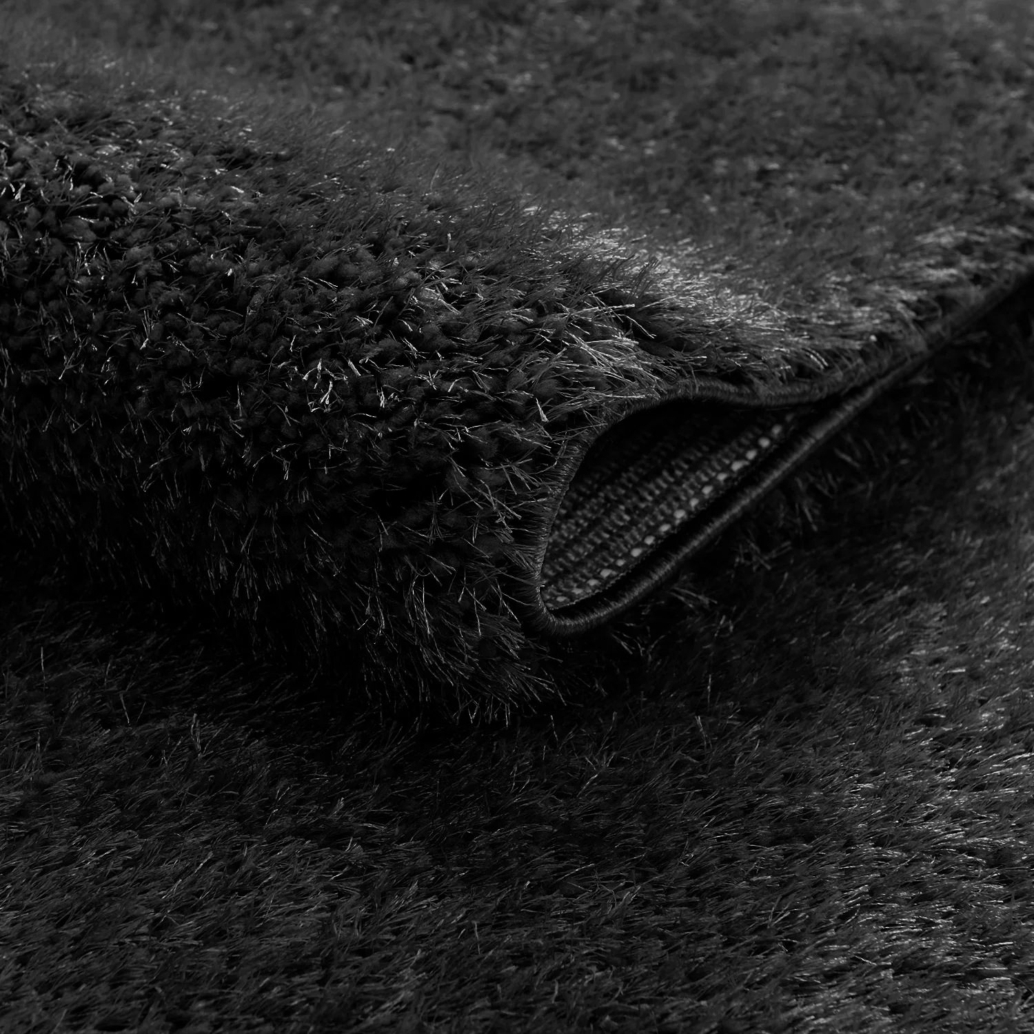 Home Republic Dream 5cm Deep Pile Shaggy Rug - Black - Image 4
