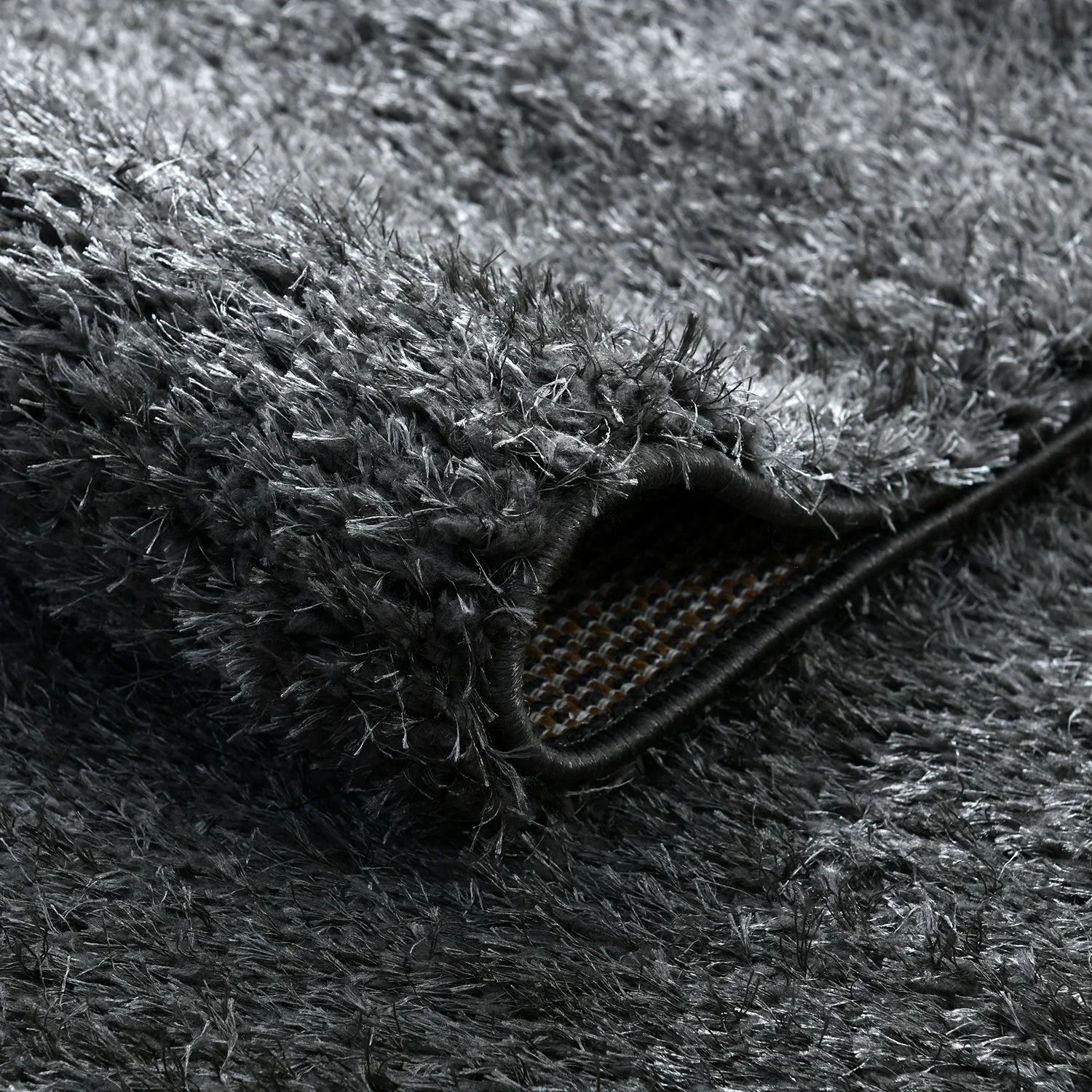 Home Republic Dream 5cm Deep Pile Shaggy Rug - Charcoal Grey - Image 4