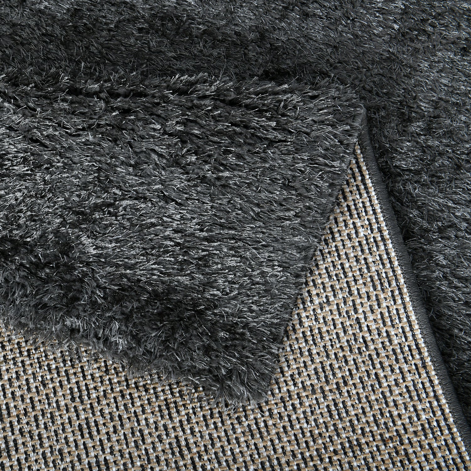 Home Republic Dream 5cm Deep Pile Shaggy Rug - Charcoal Grey - Image 5