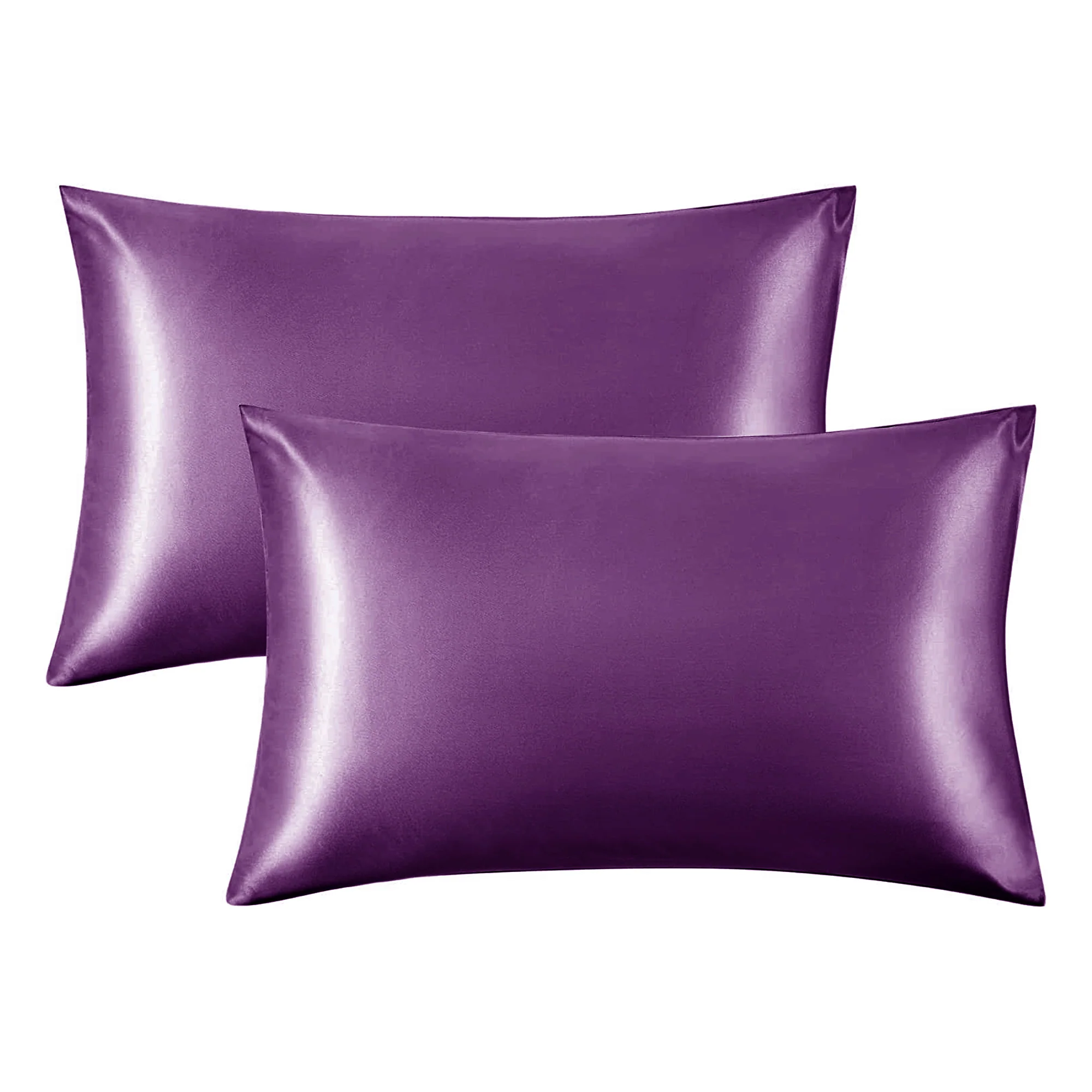 Intimates 2 Pack Purple Sensual Satin Pillowcases