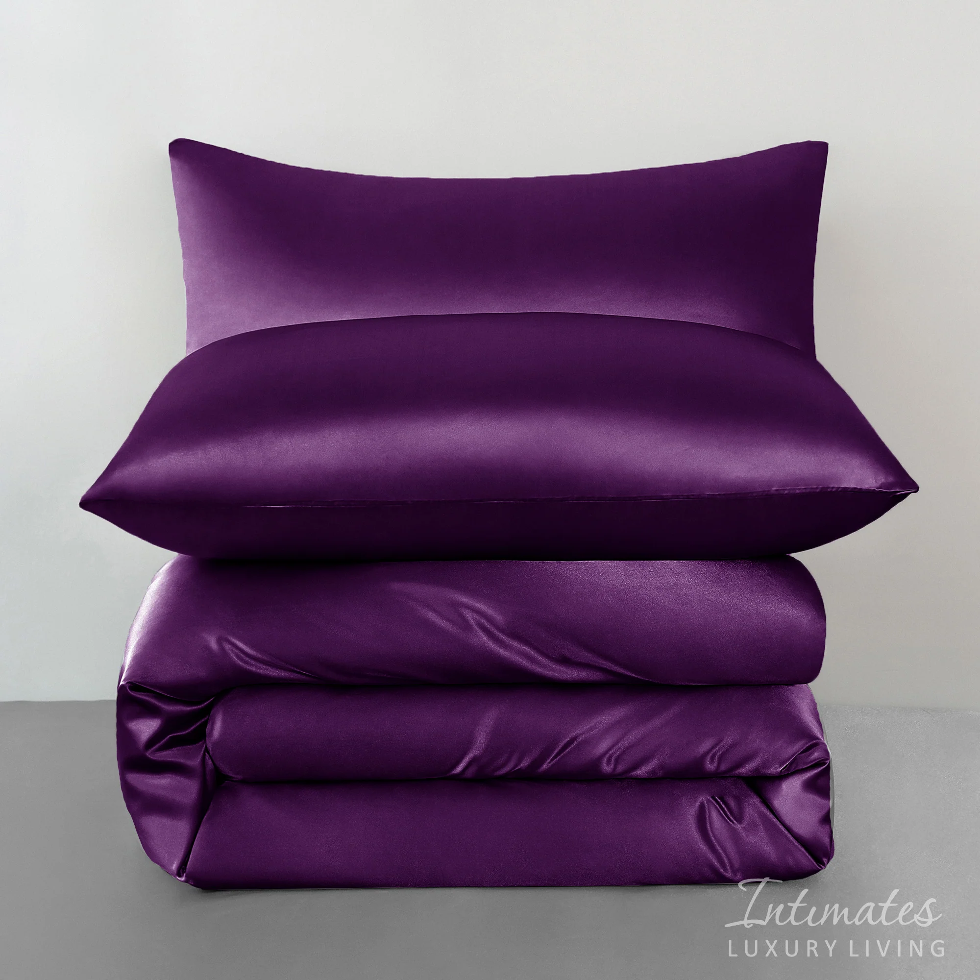 Intimates 2 Pack Purple Sensual Satin Pillowcases - Image 5