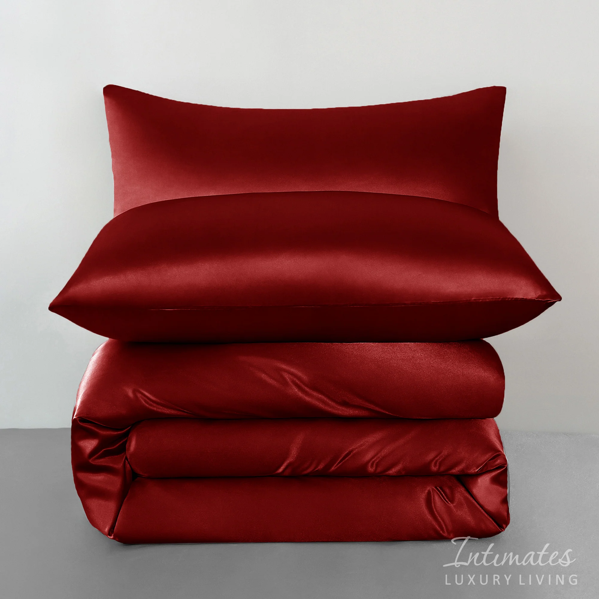 Intimates 2 Pack Red Sensual Satin Pillowcases - Image 4