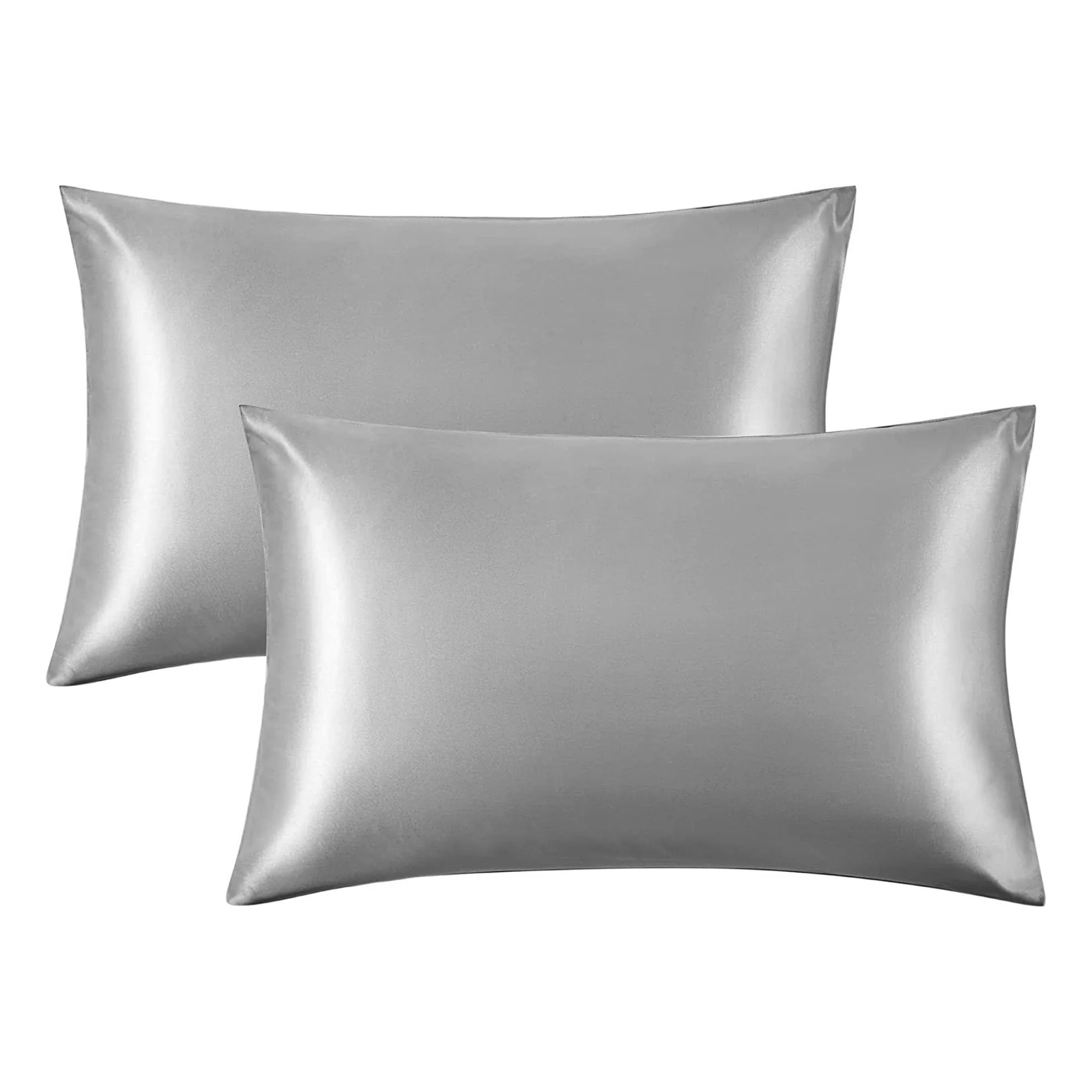 Intimates 2 Pack Silver Sensual Satin Pillowcases