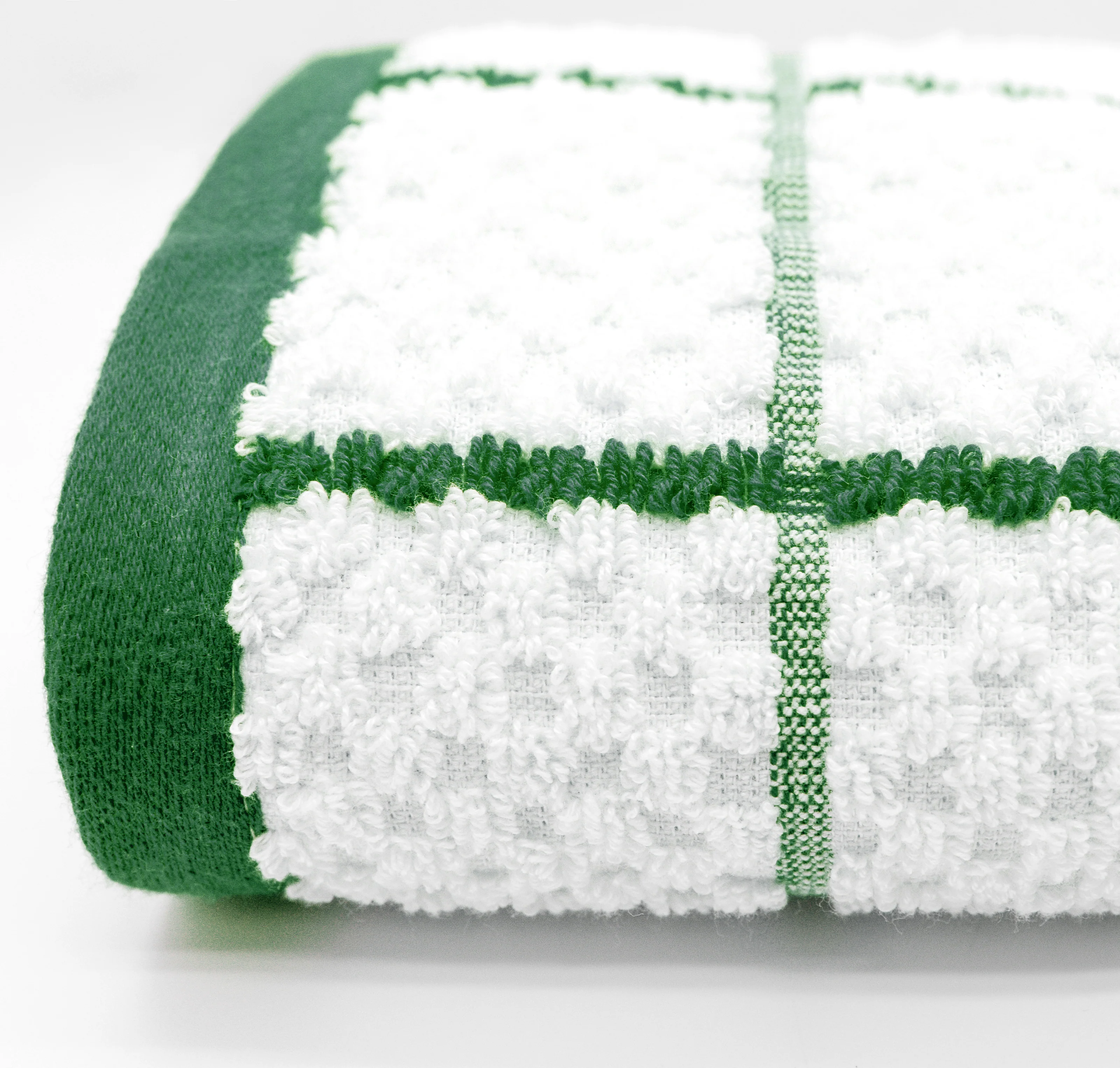Kitchen Trends Woven Emerald Checked Tea Towel - Image 2