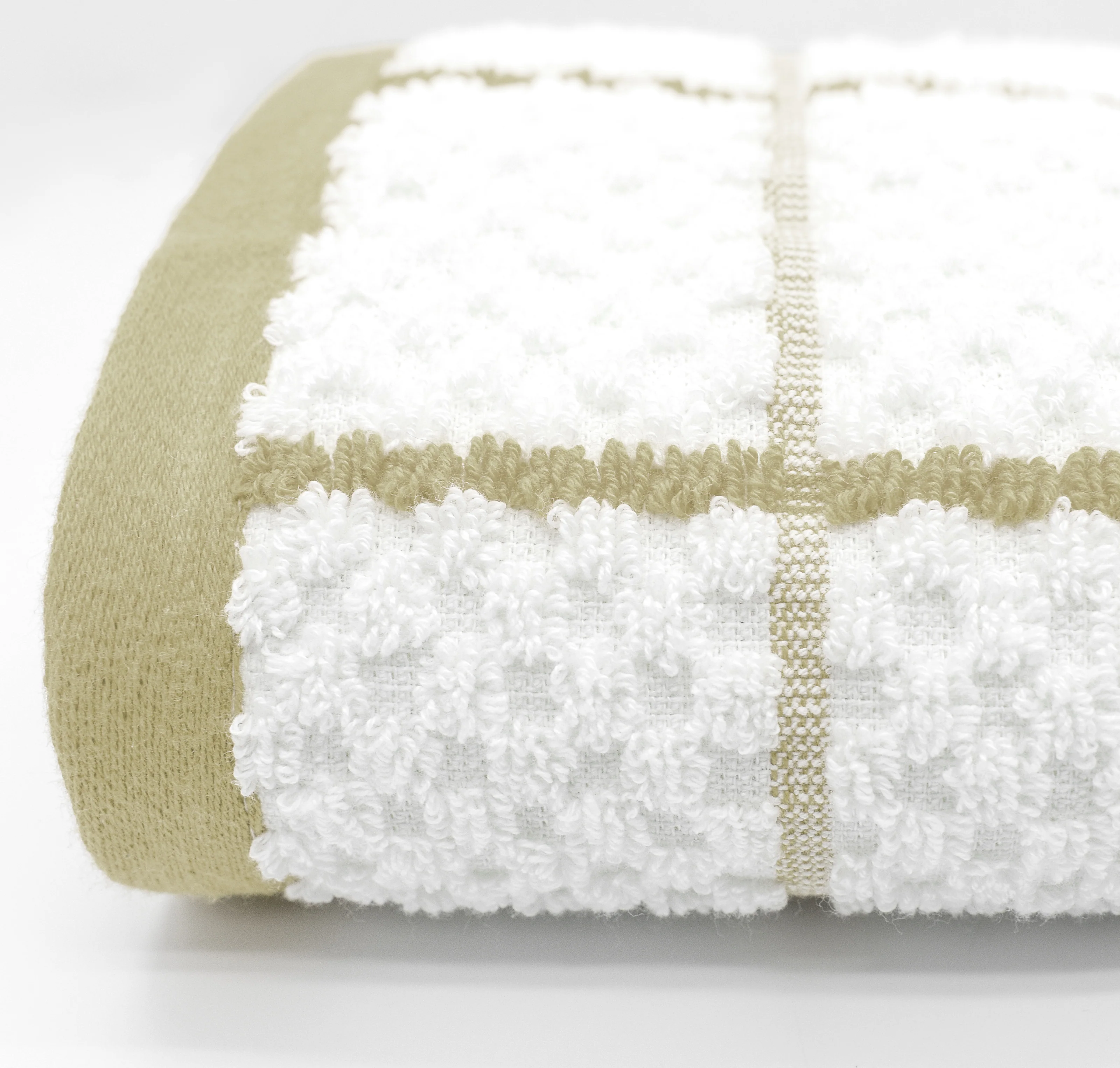 Kitchen Trends Woven Beige Checked Tea Towel - Image 2