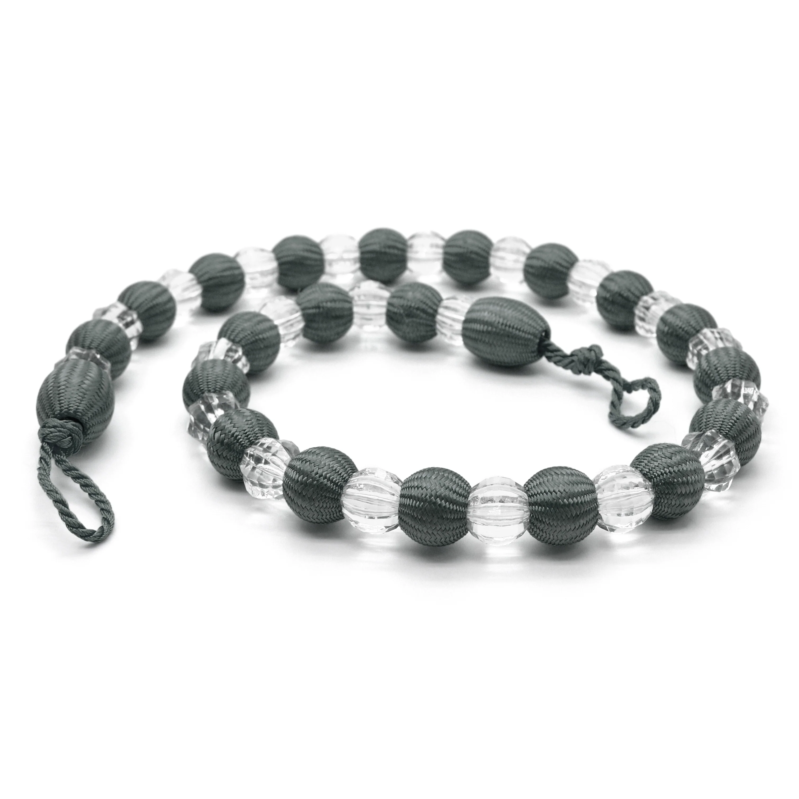 Velosso Krystal Charcoal Beaded Curtain Tieback