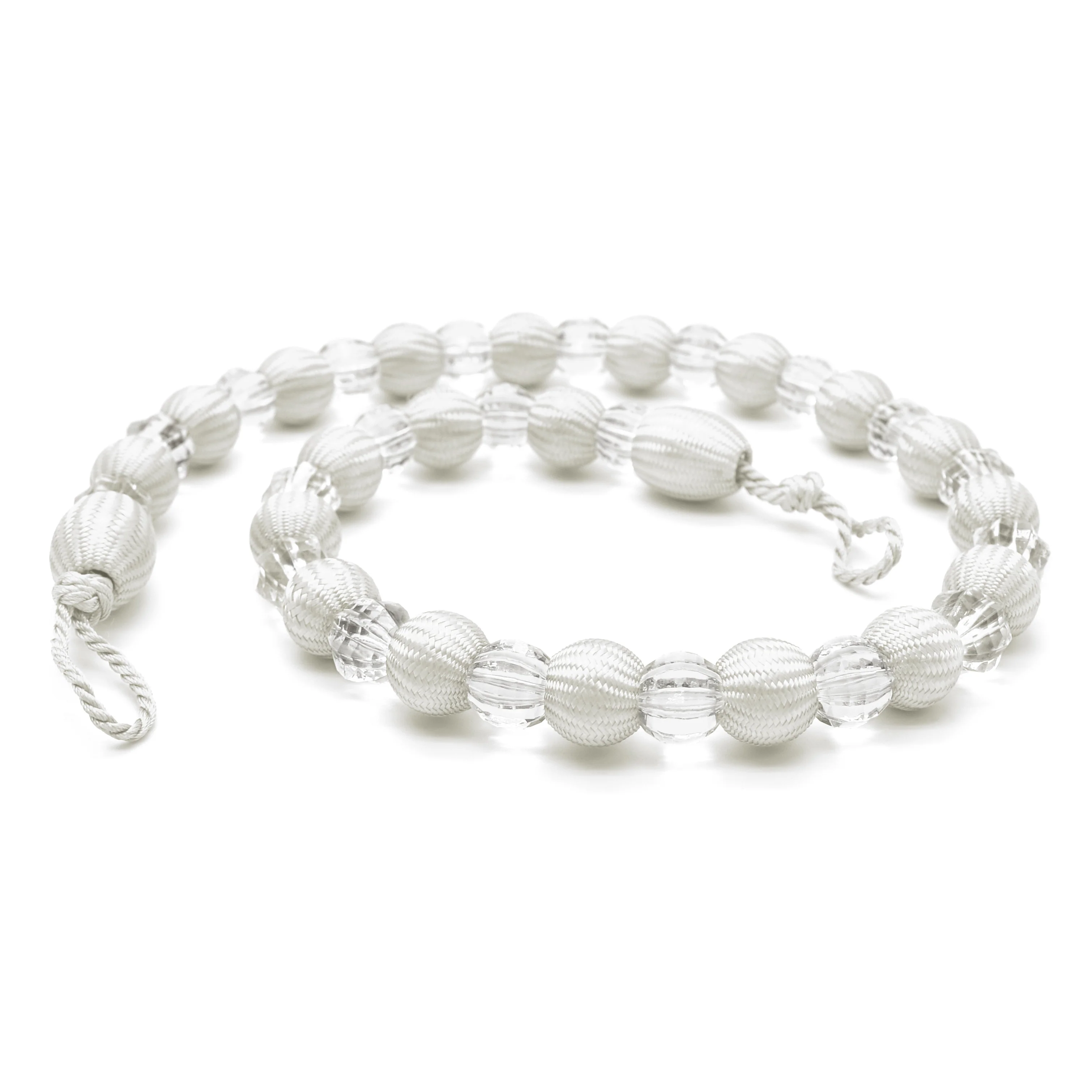 Velosso Krystal Cream Beaded Curtain Tieback