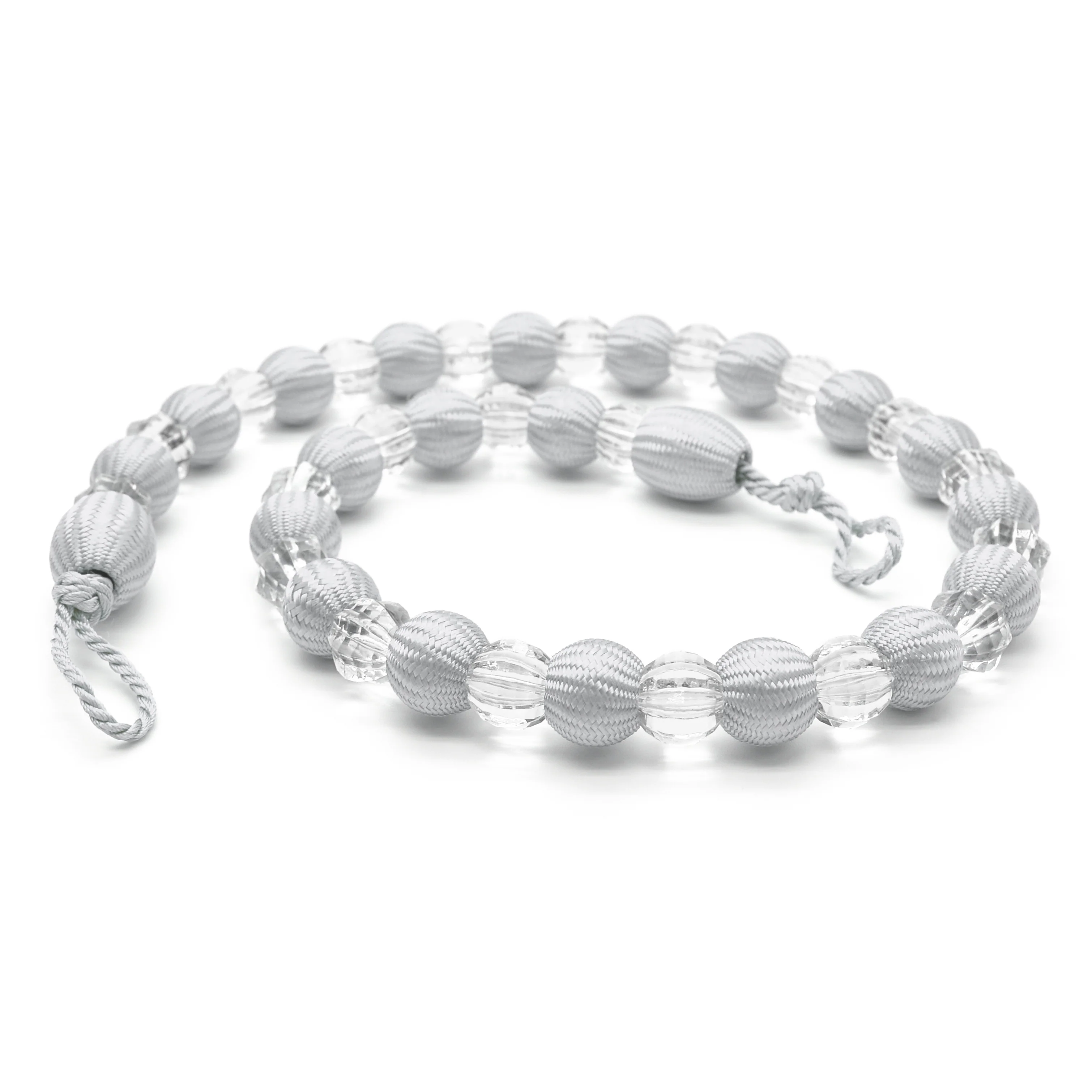 Velosso Krystal Silver Beaded Curtain Tieback