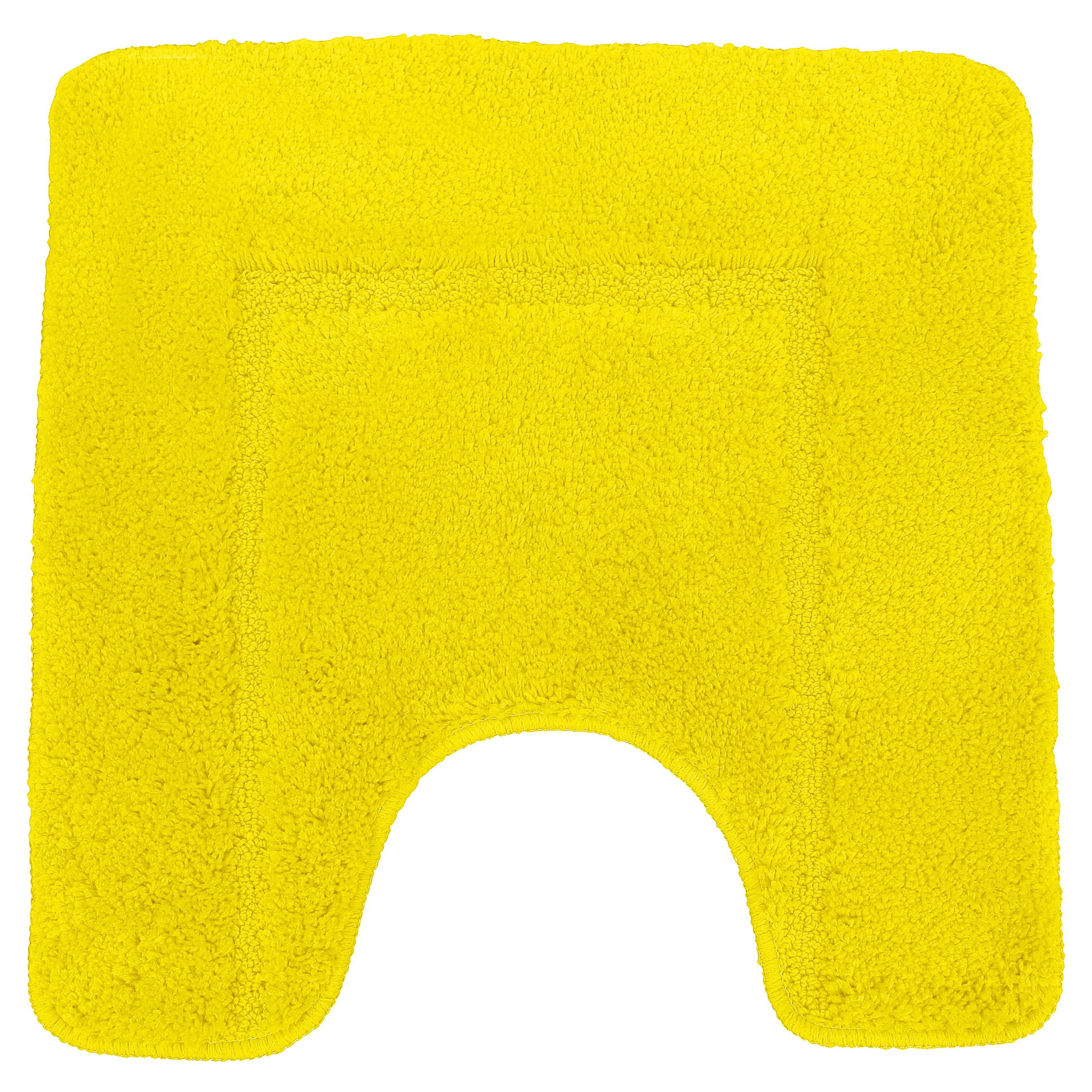 Velosso Mayfair Soft Touch Deep Pile Plain Yellow Pedestal Mat
