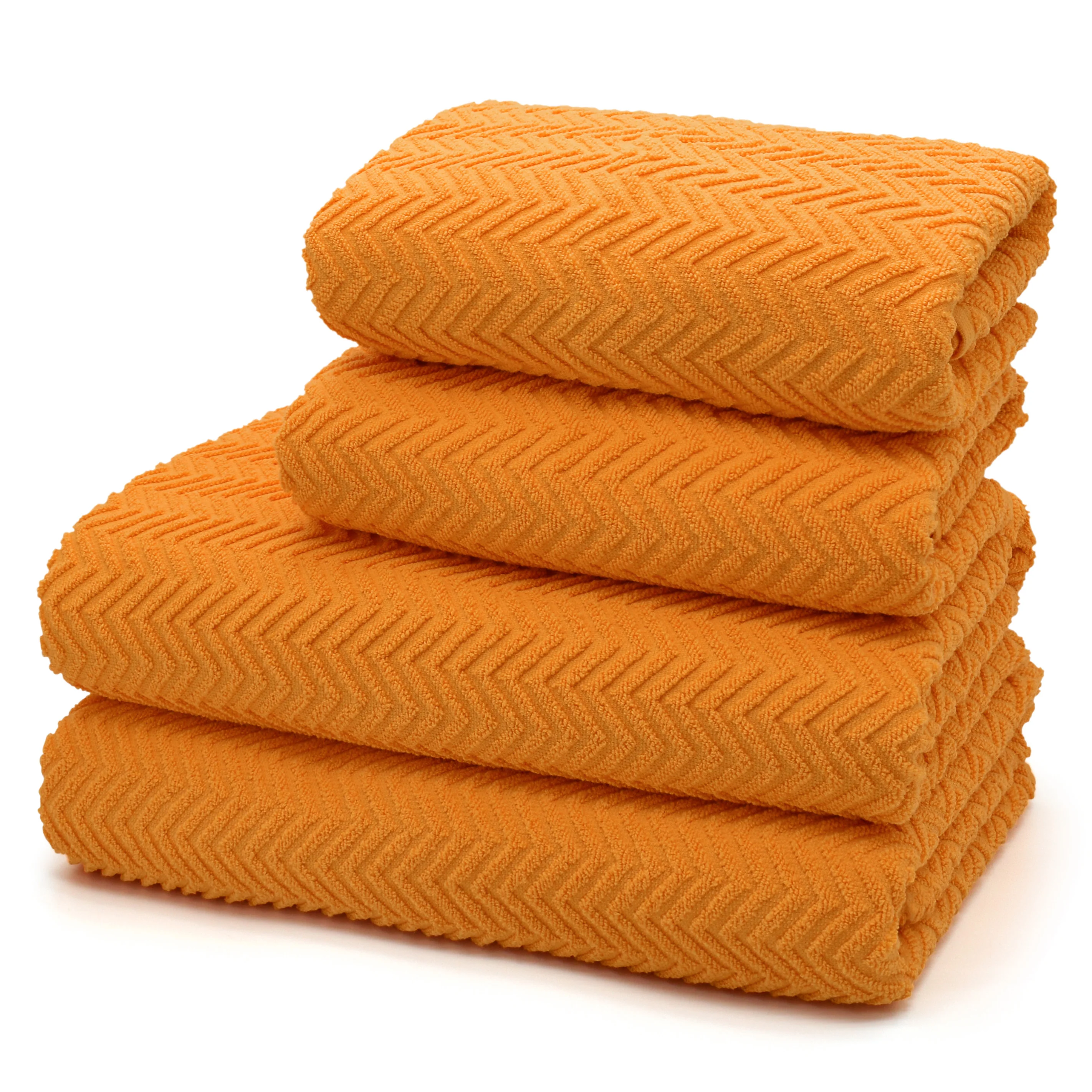 Velosso Moda Chevron 500gsm Cotton Tangerine Towels