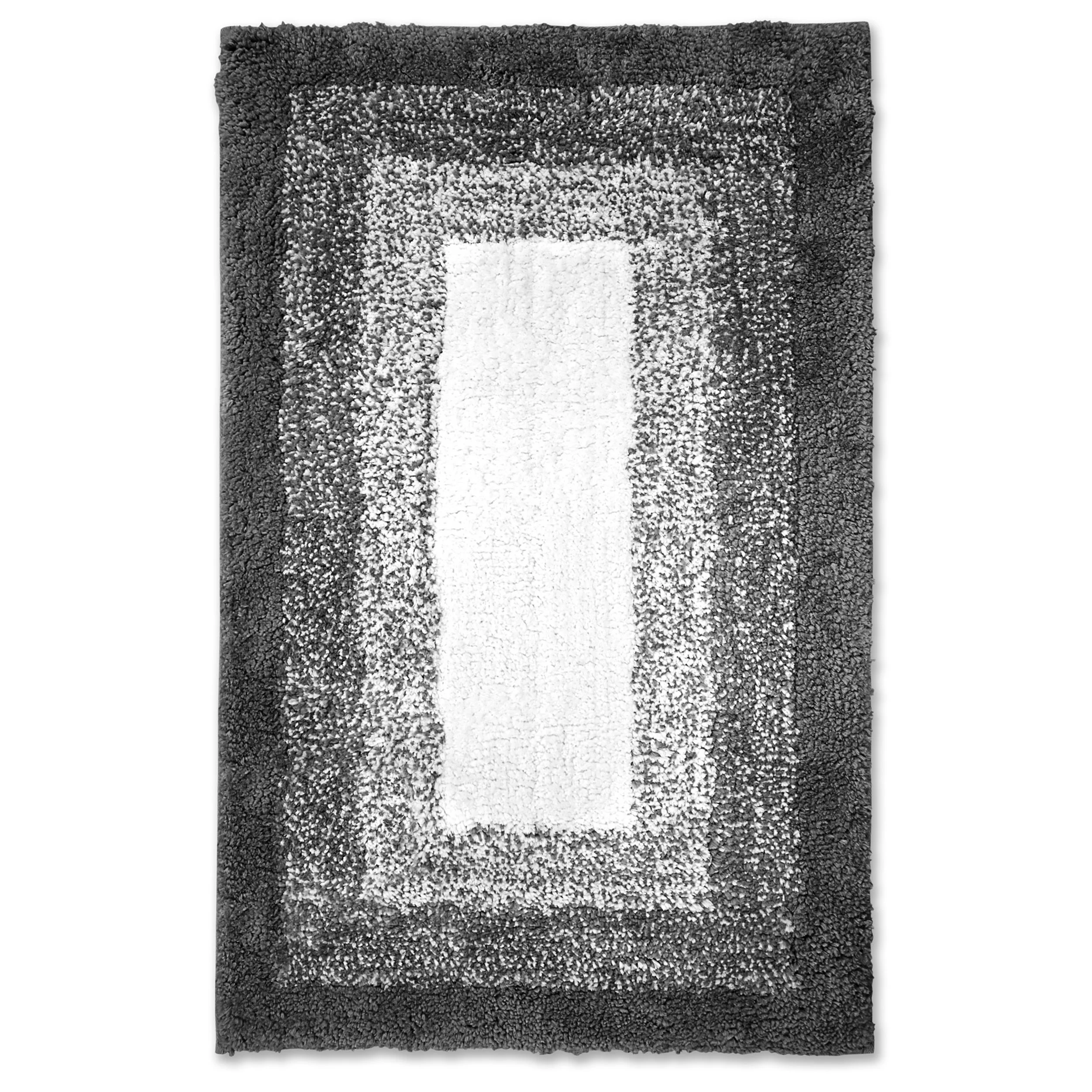 Velosso Nova Luxury Deep Pile Charcoal Bath Mat Rug