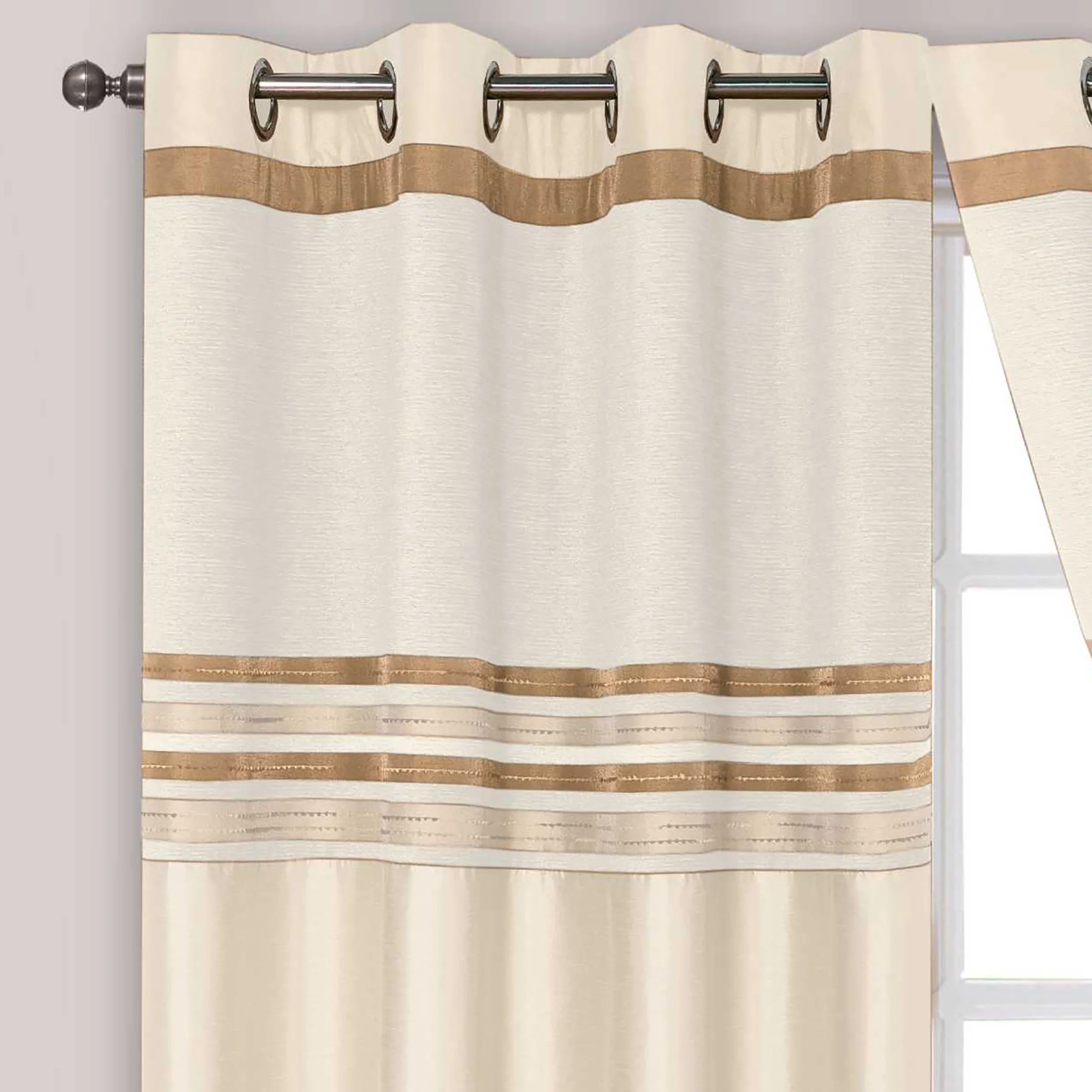 Intimates Renatta Cream Ready Made Eyelet Curtains