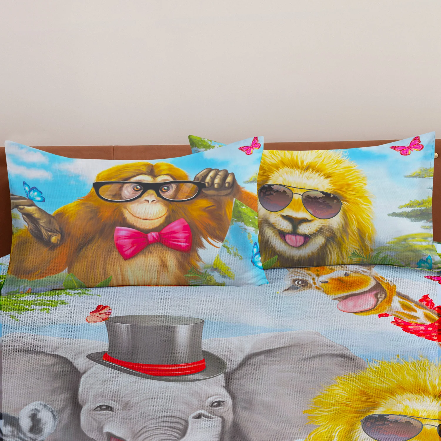 Velosso Selfie Animals HD Digital Print Duvet Cover & Pillowcase Set - Image 5
