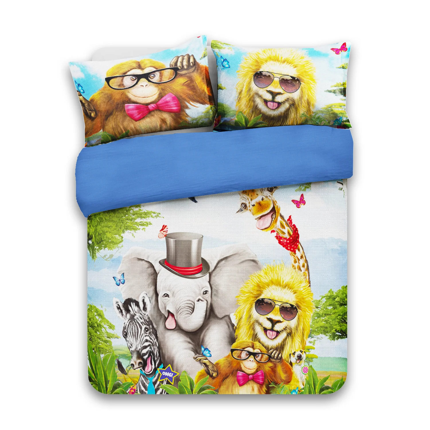 Velosso Selfie Animals HD Digital Print Duvet Cover & Pillowcase Set - Image 6