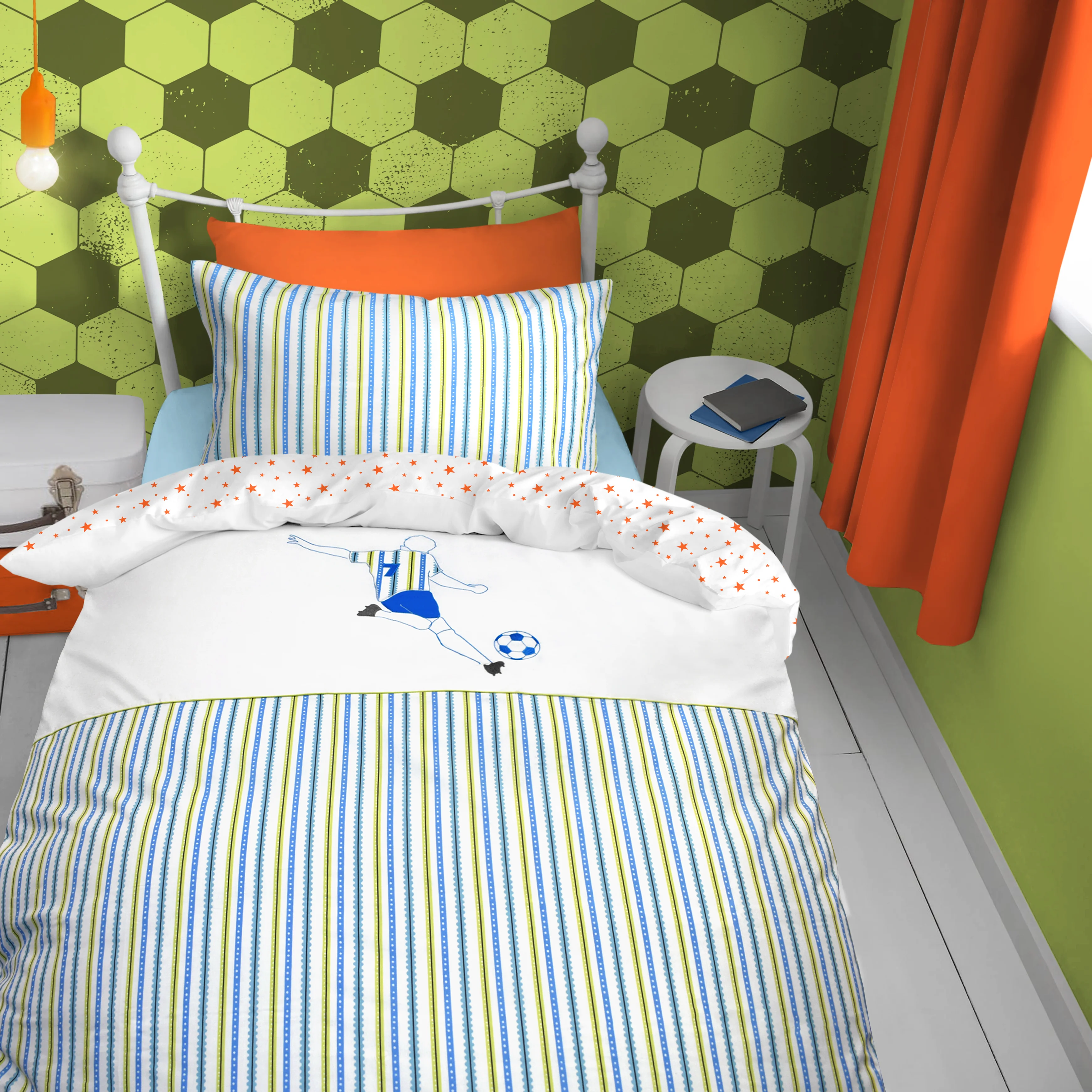 Intimates Soccer Star Duvet Cover & Pillowcase Set