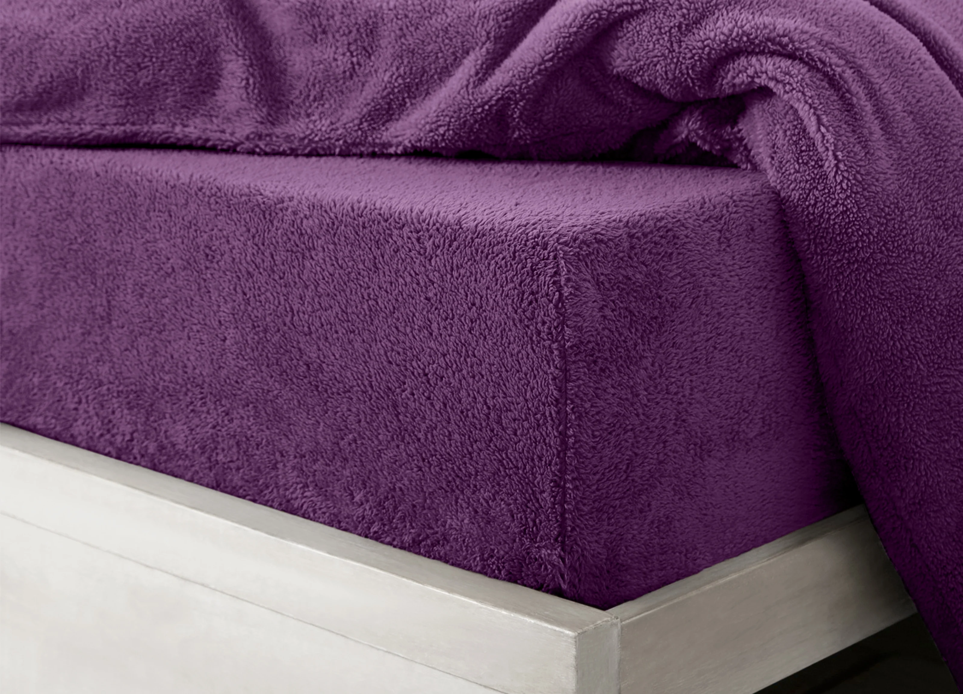 Velosso Teddy Fleece Fitted Sheet Purple