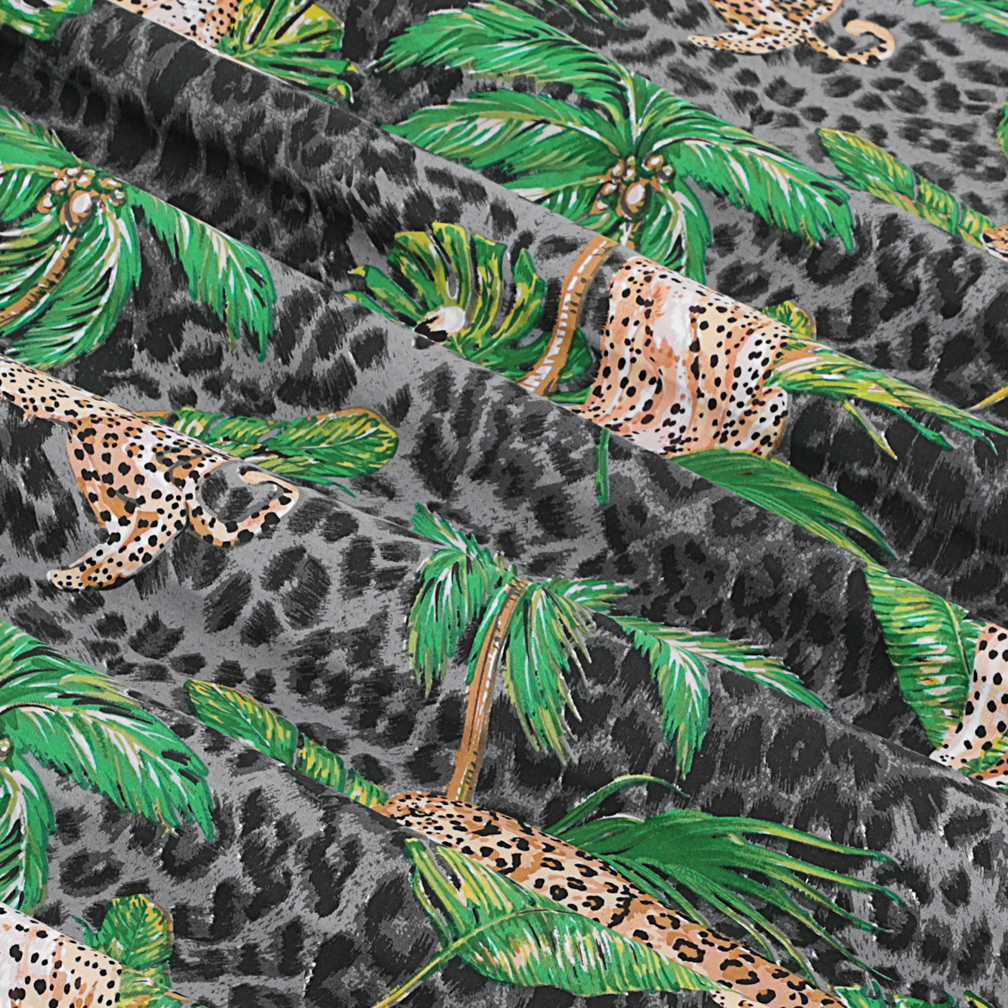 Velosso Leopard Print Tropical Jungle Duvet Cover & Pillowcase Set - Image 3