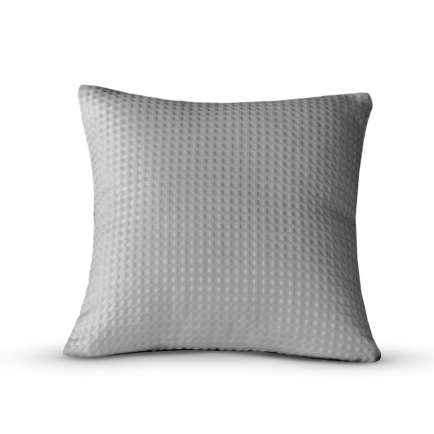 Velosso Luxury Waffle Jacquard 43cm x 43cm Cushion Cover - Silver