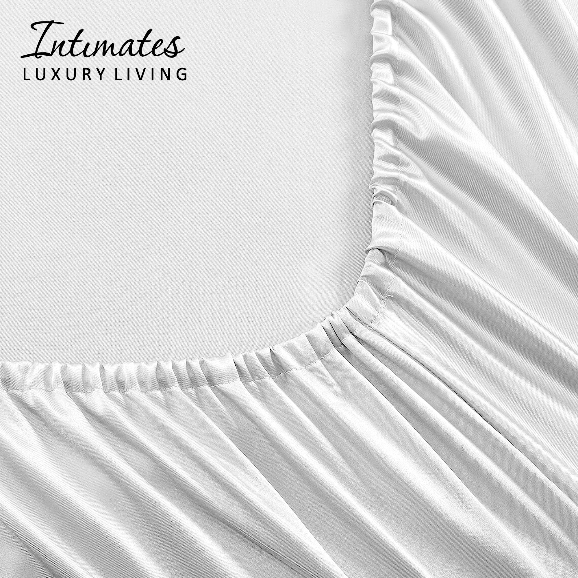 Velosso Satin Reversible White Duvet Cover, Pillowcase & Fitted Sheet Set - Image 3