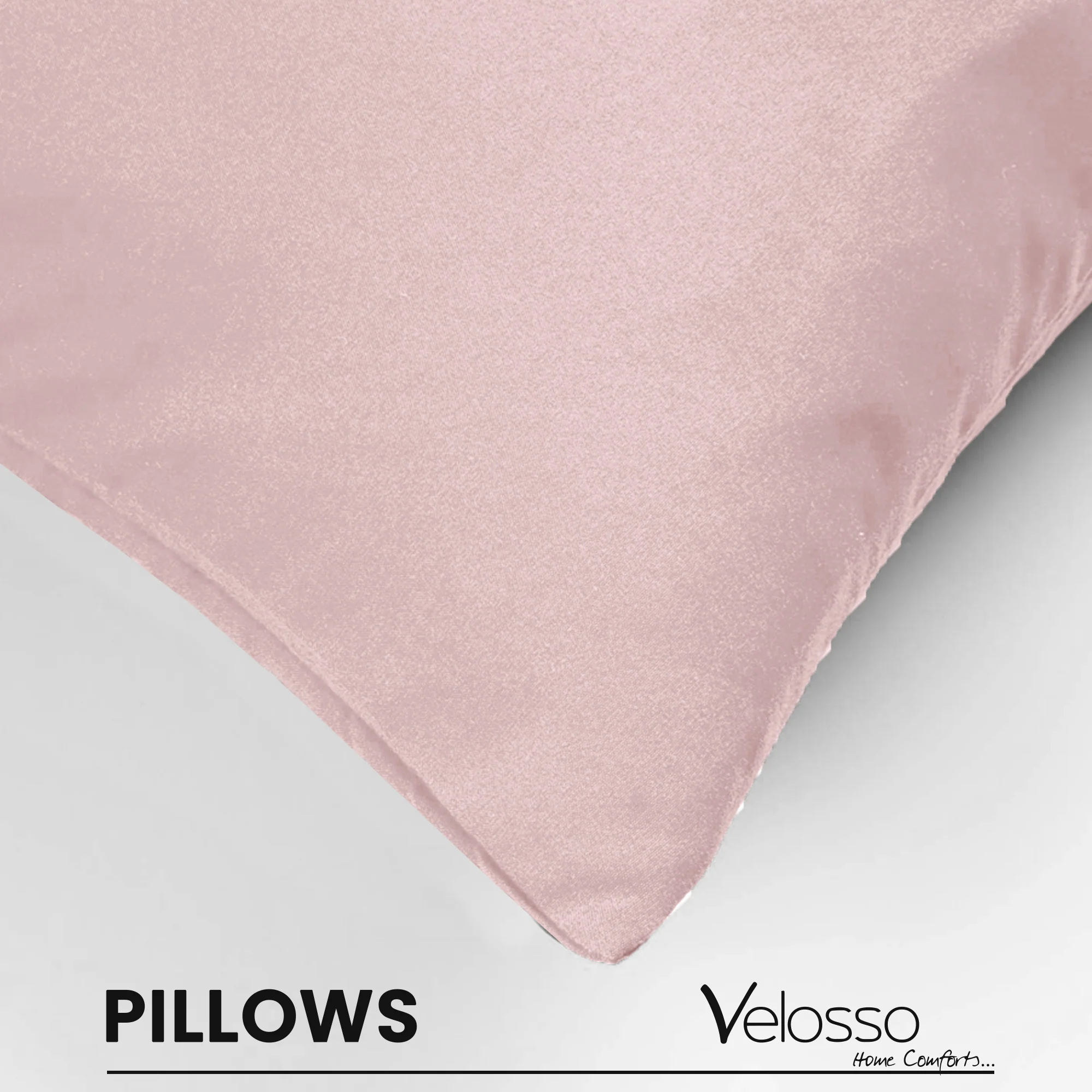 Velosso Super Soft 2 Pack Plain Pink Microfibre Pillowcases - Image 4