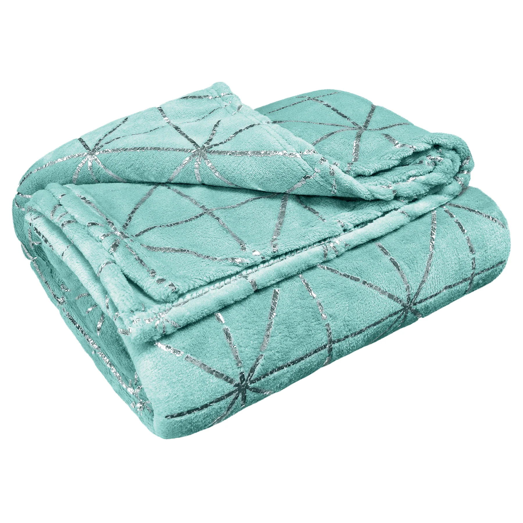 Intimates Vera Luxury Geometric Duck Egg Blue Throw