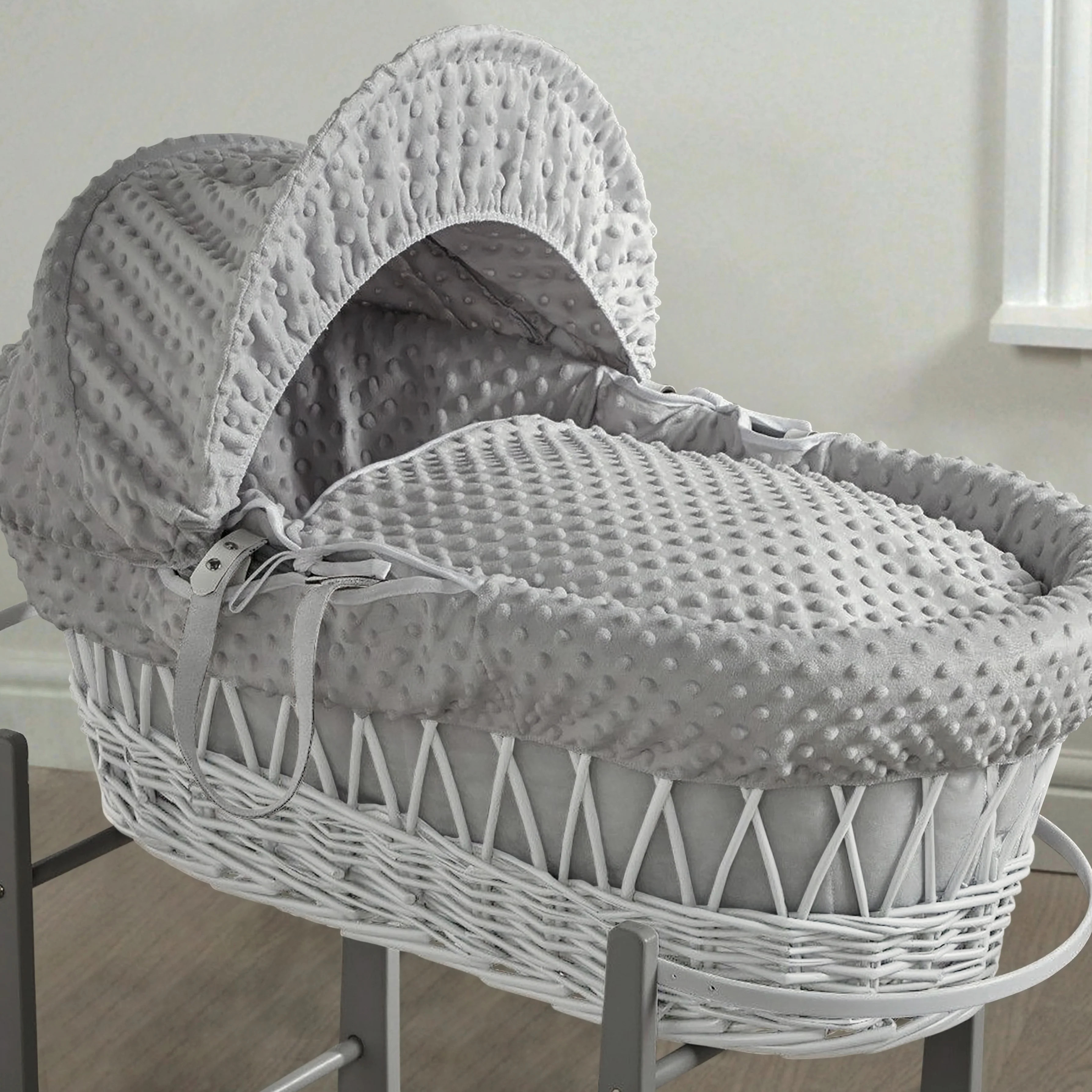 My Little World Grey Popcorn Moses Basket Dressing